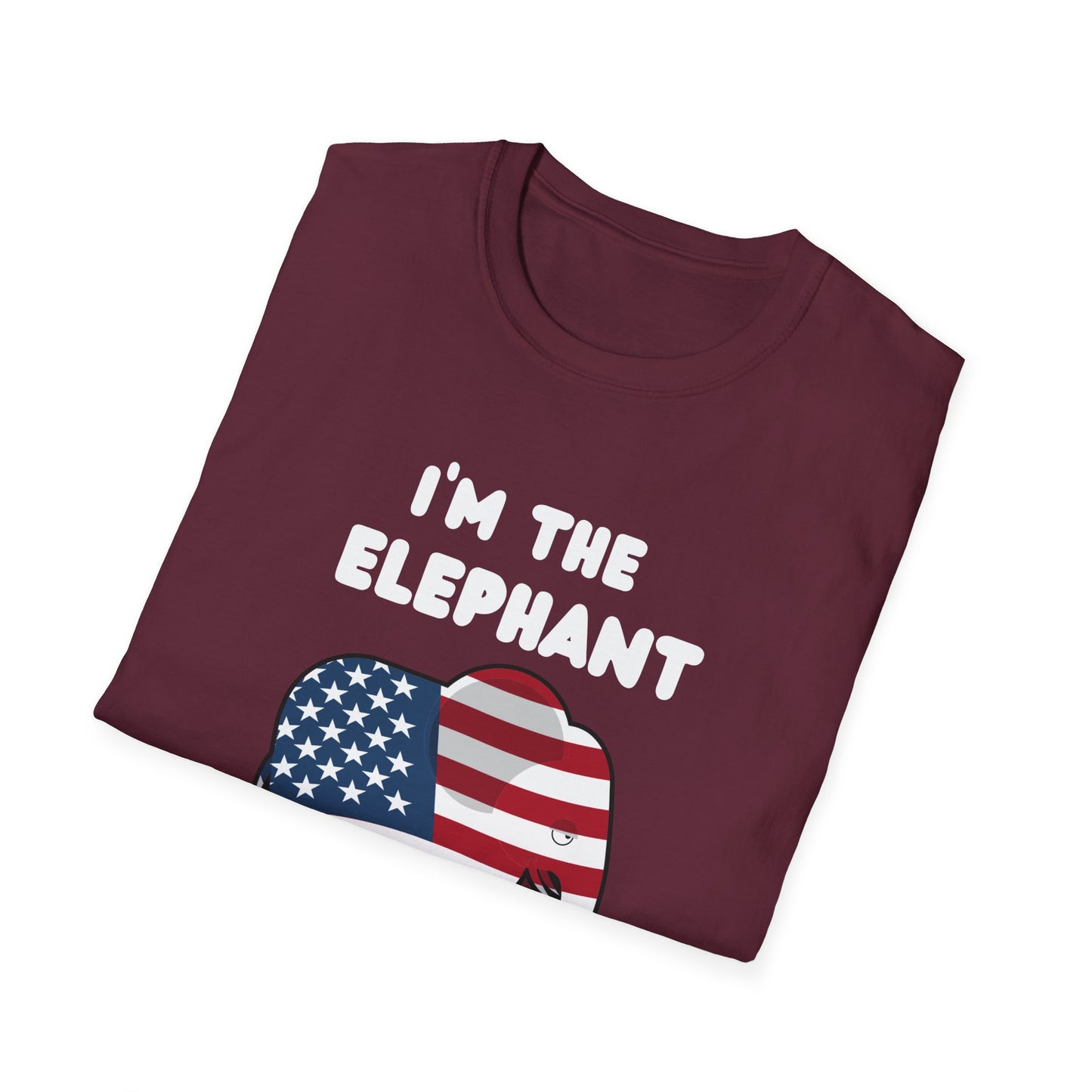 Elephant in Room Cartoon Women's Relaxed/Plus Tshirt (White Logo, Red & Gray Tshirts) - Sweet Baby Jeez Teez