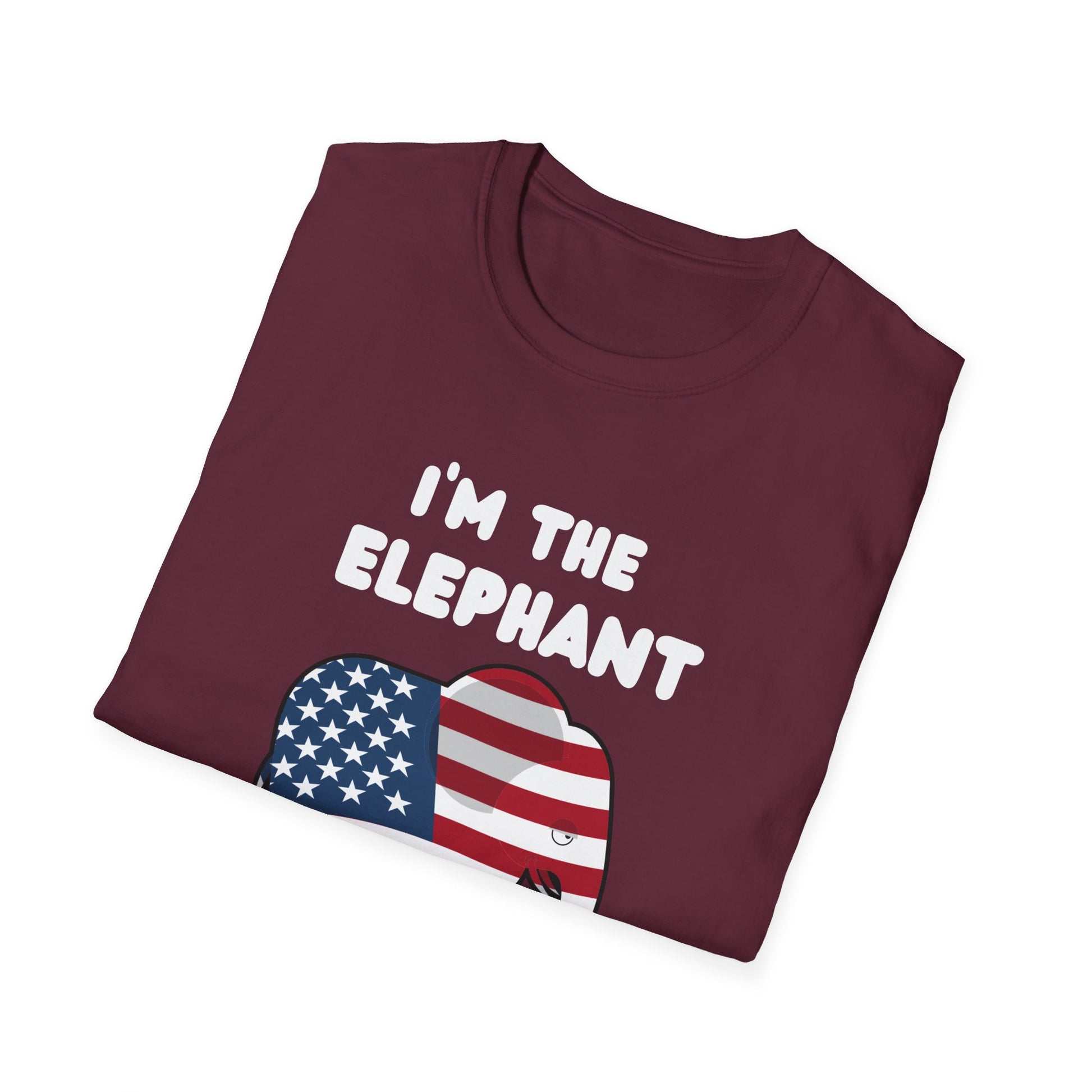 Elephant in Room Cartoon Women's Relaxed/Plus Tshirt (White Logo, Red & Gray Tshirts) - Sweet Baby Jeez Teez
