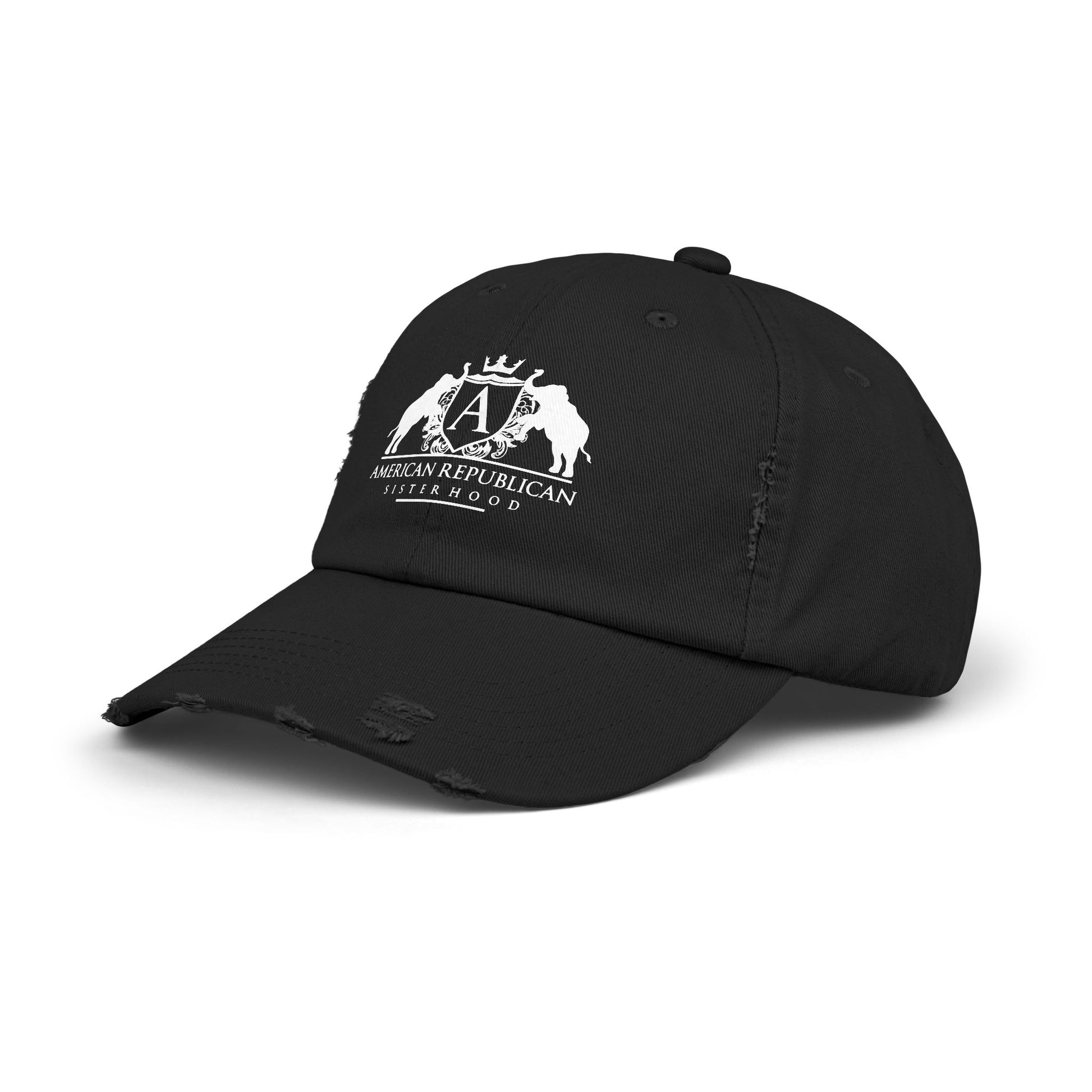 ARS White Logo Distressed Cap (ARS) - Sweet Baby Jeez Teez