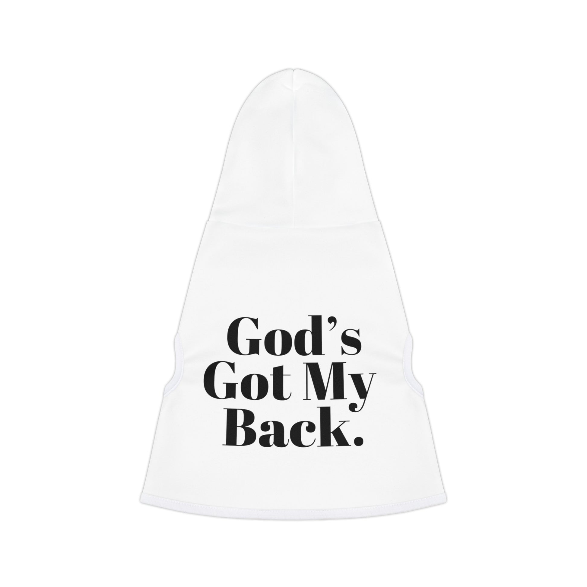 God's Got My Back Pet Hoodie (Black Logo) - Sweet Baby Jeez Teez