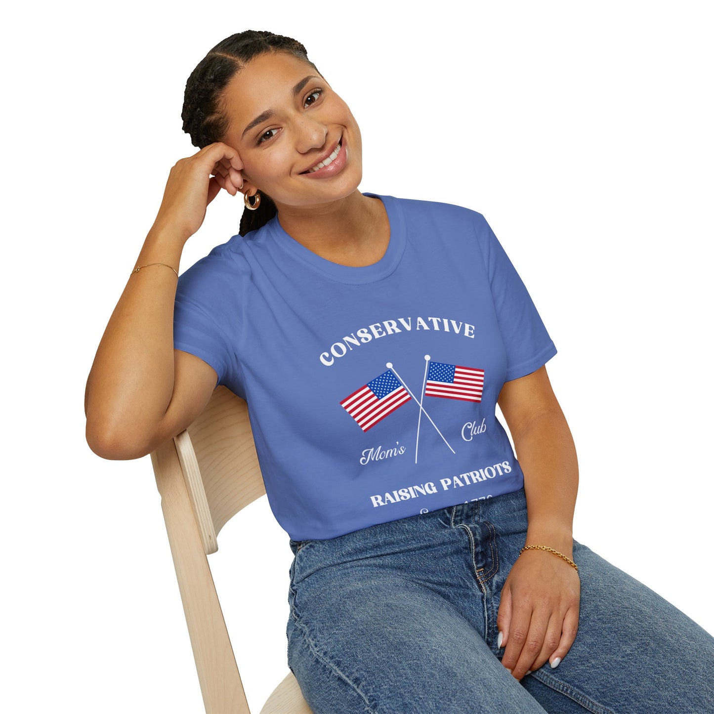 Conservative Mom's Club Women's Plus/Relaxed Tshirt (White Logo)