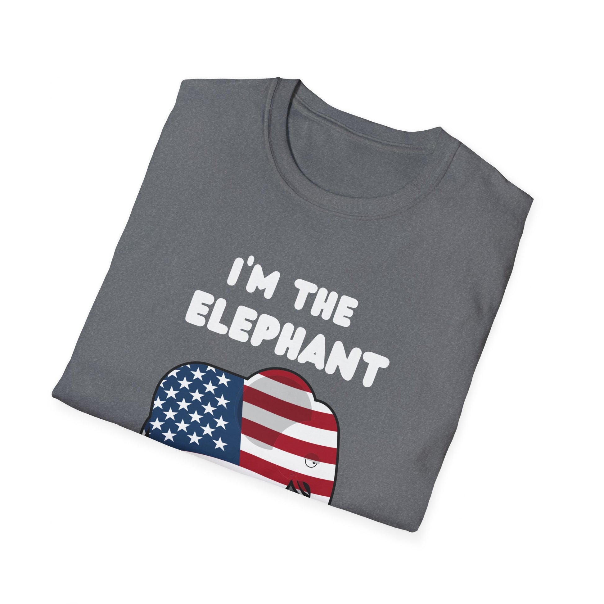 Elephant in Room Cartoon Women's Relaxed/Plus Tshirt (White Logo, Red & Gray Tshirts) - Sweet Baby Jeez Teez