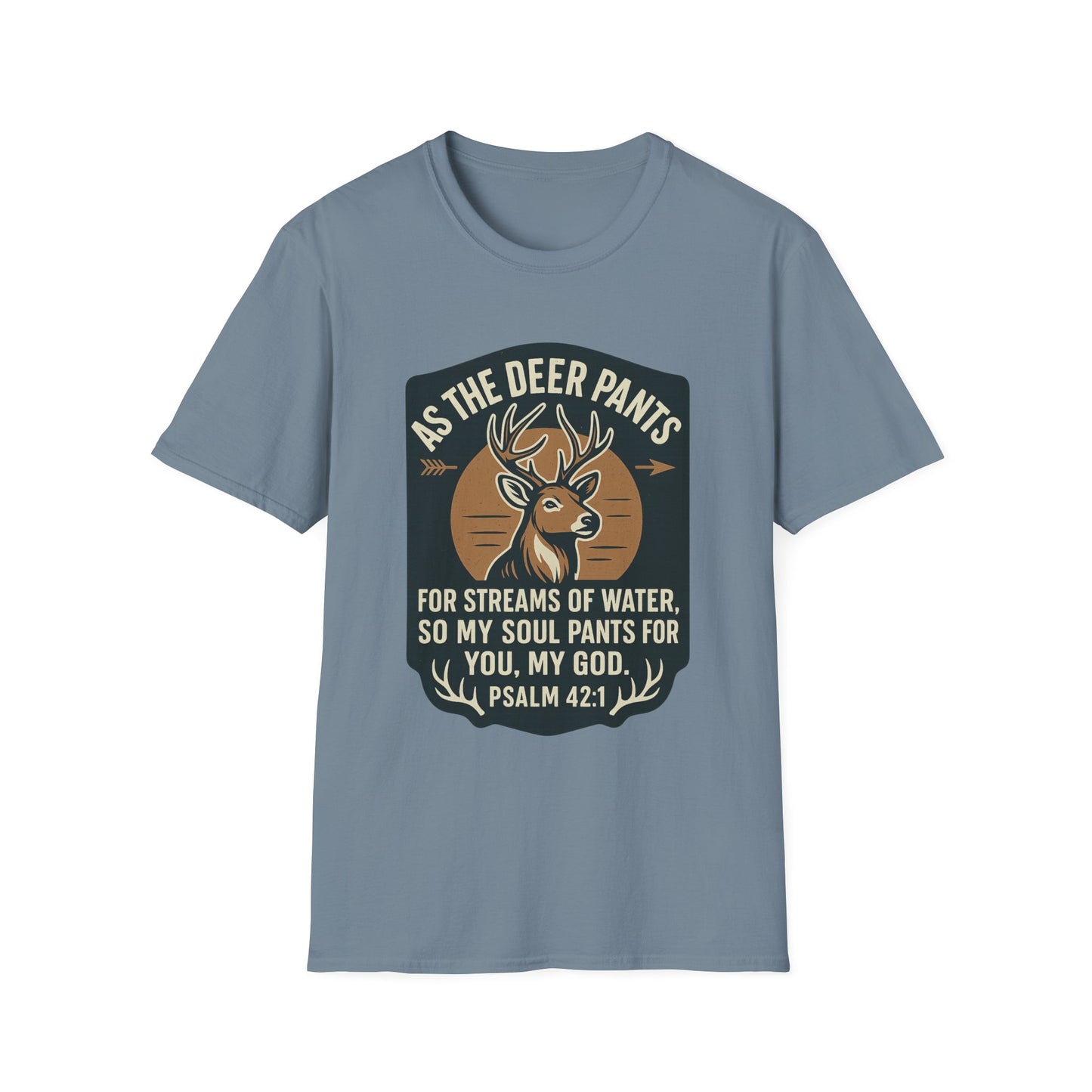 Psalm 42:1 "As The Deer" Bible Verse Softstyle Tshirt
