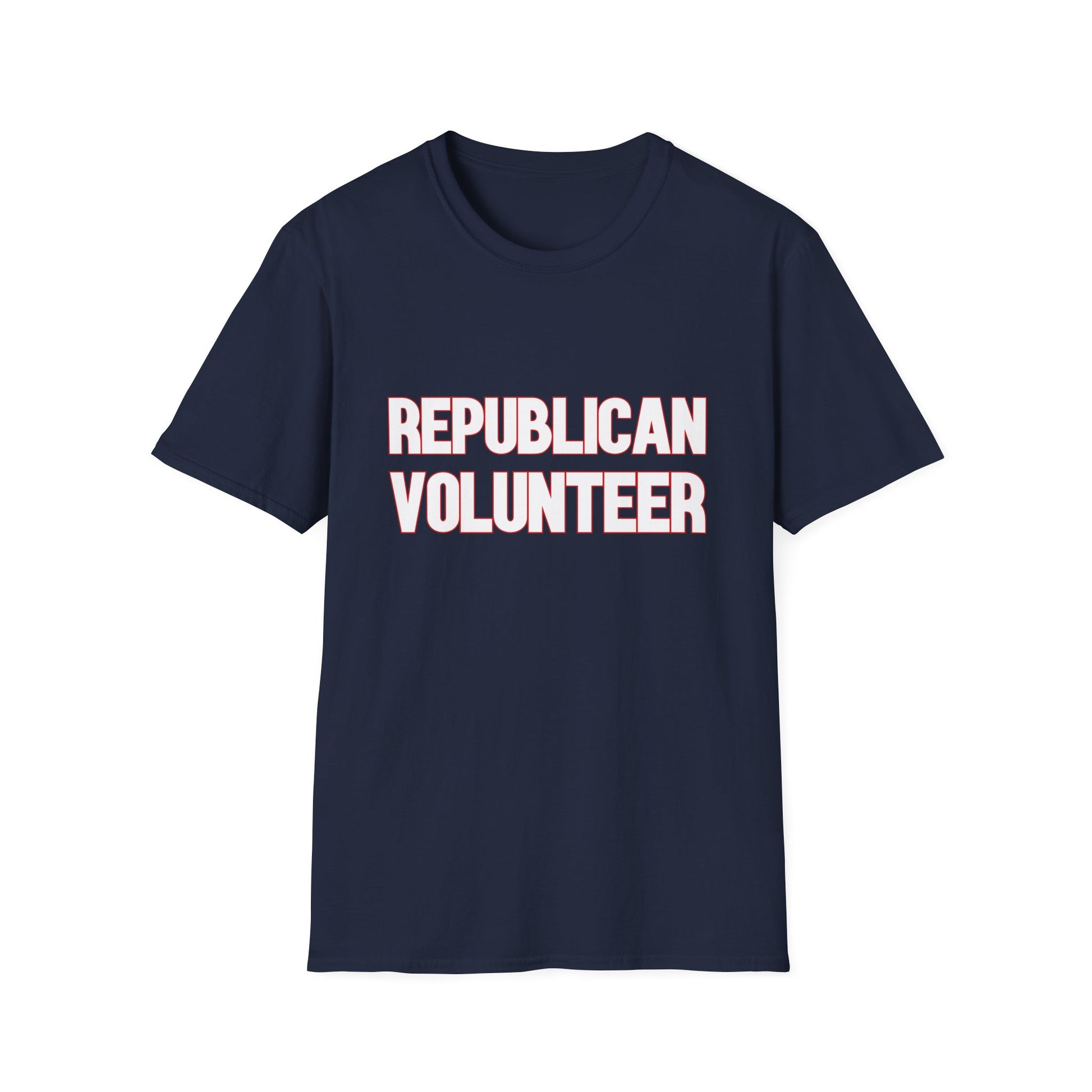 Republican Volunteer Unisex Tshirt (White/Red Logo) - Sweet Baby Jeez Teez