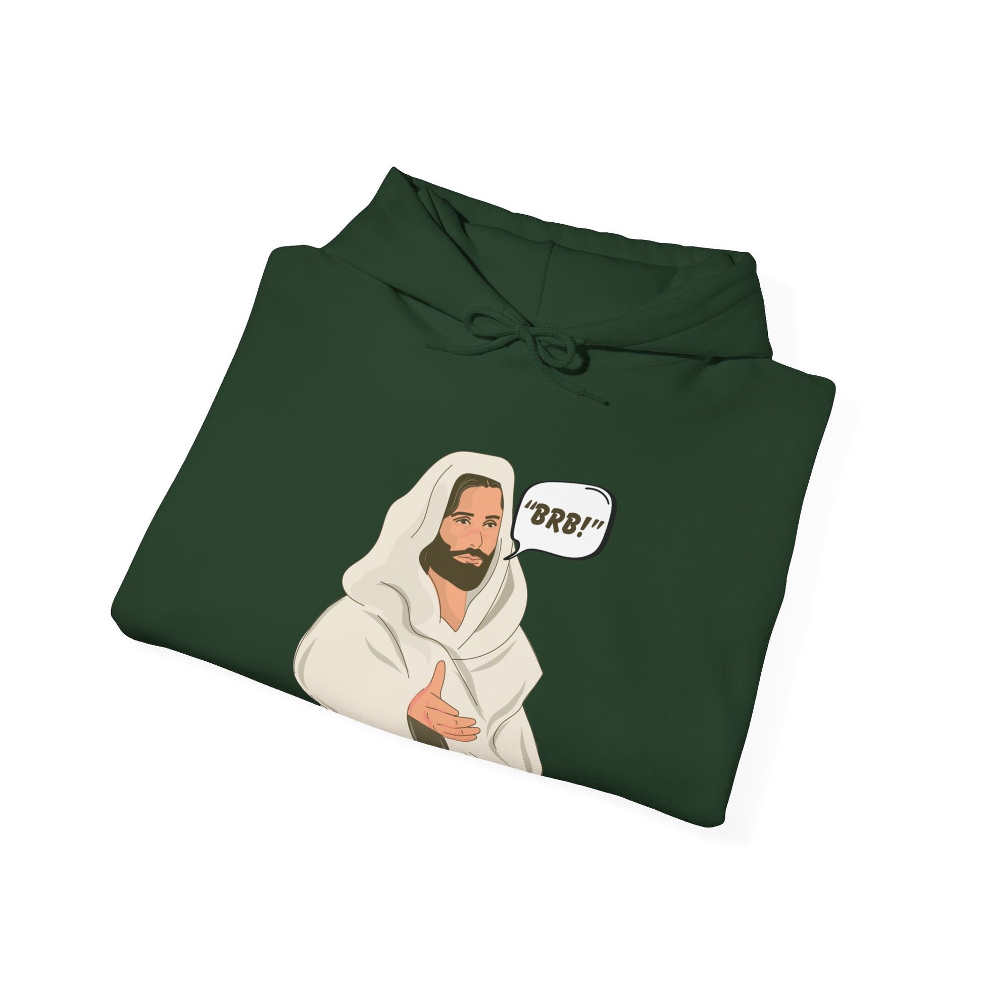 Be Right Back Men's Hoodie (Cartoon Logo) - Sweet Baby Jeez Teez
