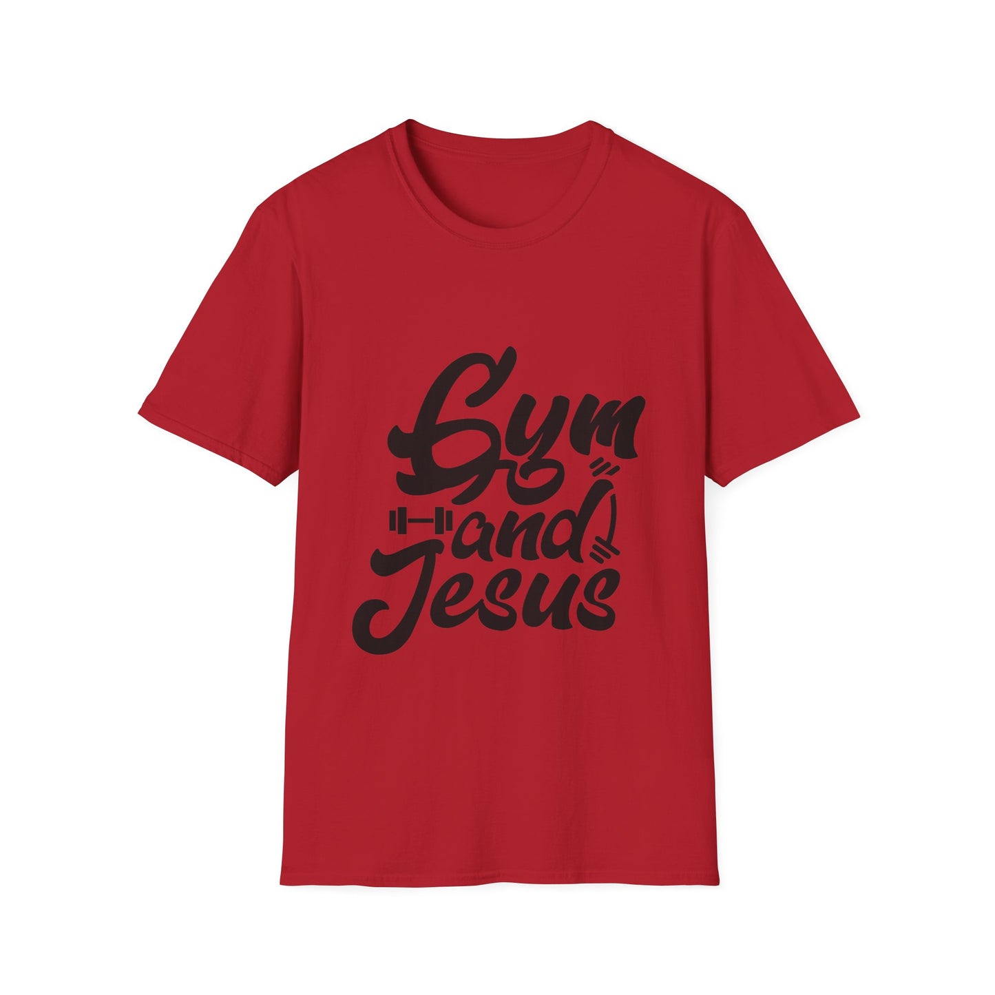 Gym and Jesus Men's Tshirt (Black Logo) - Sweet Baby Jeez Teez