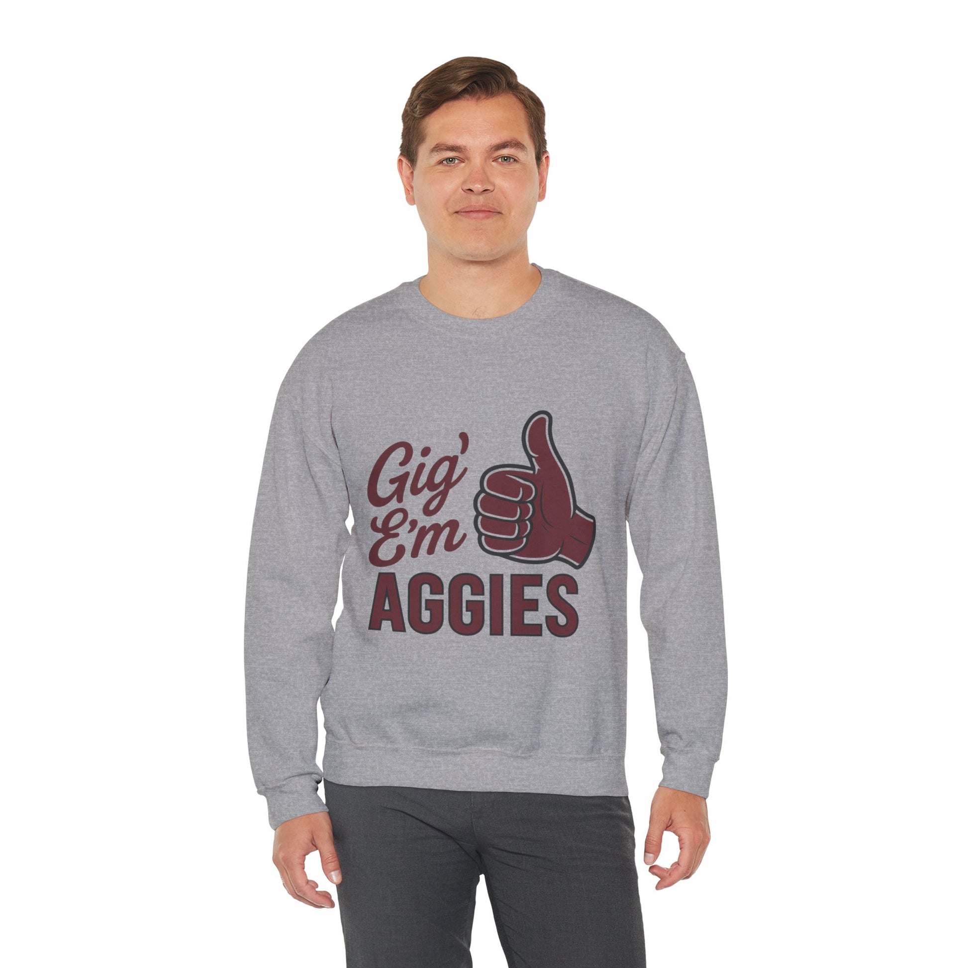 Gig 'Em Aggies Texas A&M Unisex Crewneck Sweatshirt - Sweet Baby Jeez Teez