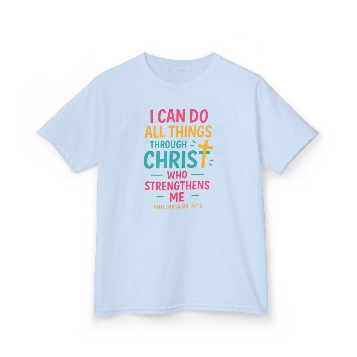 "I Can Do All Things Through Christ" Bible Verse Girls Tshirt