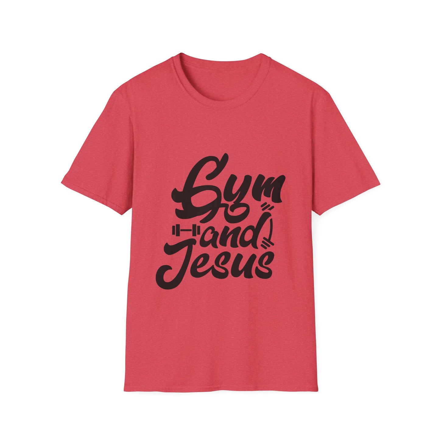 Gym and Jesus Men's Tshirt (Black Logo) - Sweet Baby Jeez Teez