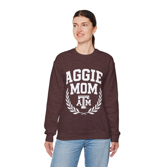 Aggie Mom Texas A&M Cozy Women's Crewneck Sweatshirt - Sweet Baby Jeez Teez