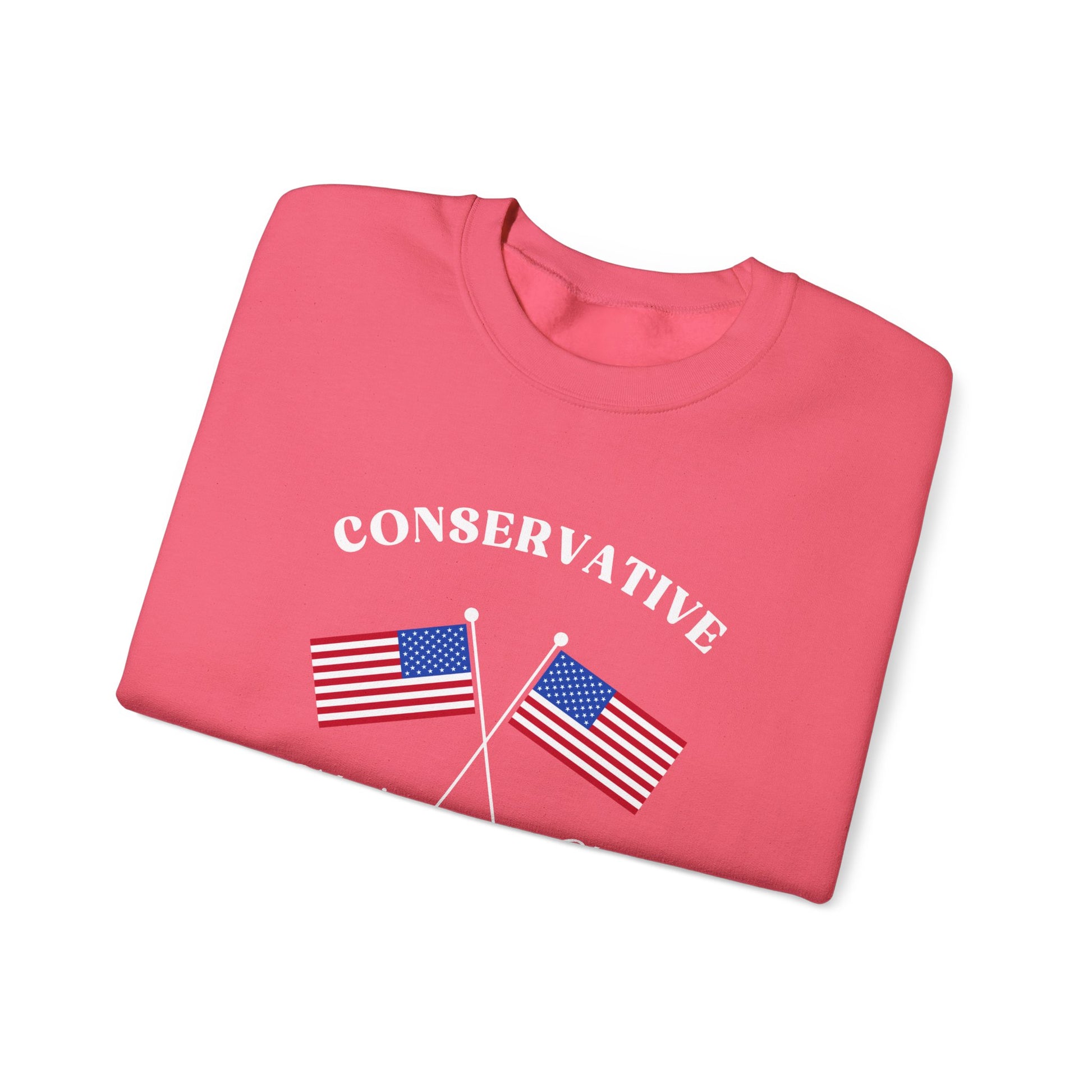 Conservative Mom's Club Crewneck Sweatshirt - Raising Patriots Since 1776 (White Logo) - Sweet Baby Jeez Teez