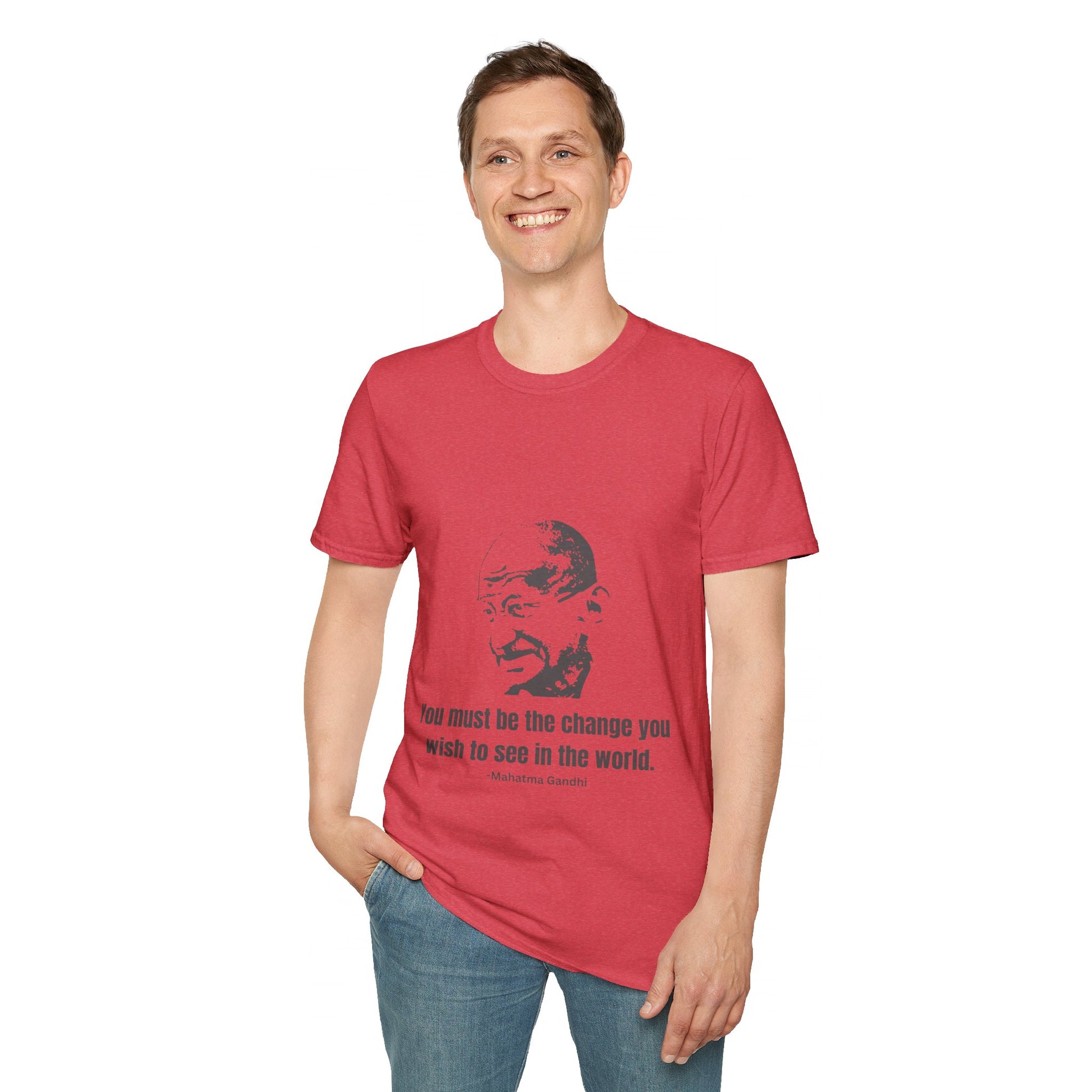 Be the Change Men's Tshirt (IW Gray Logo) - Sweet Baby Jeez Teez