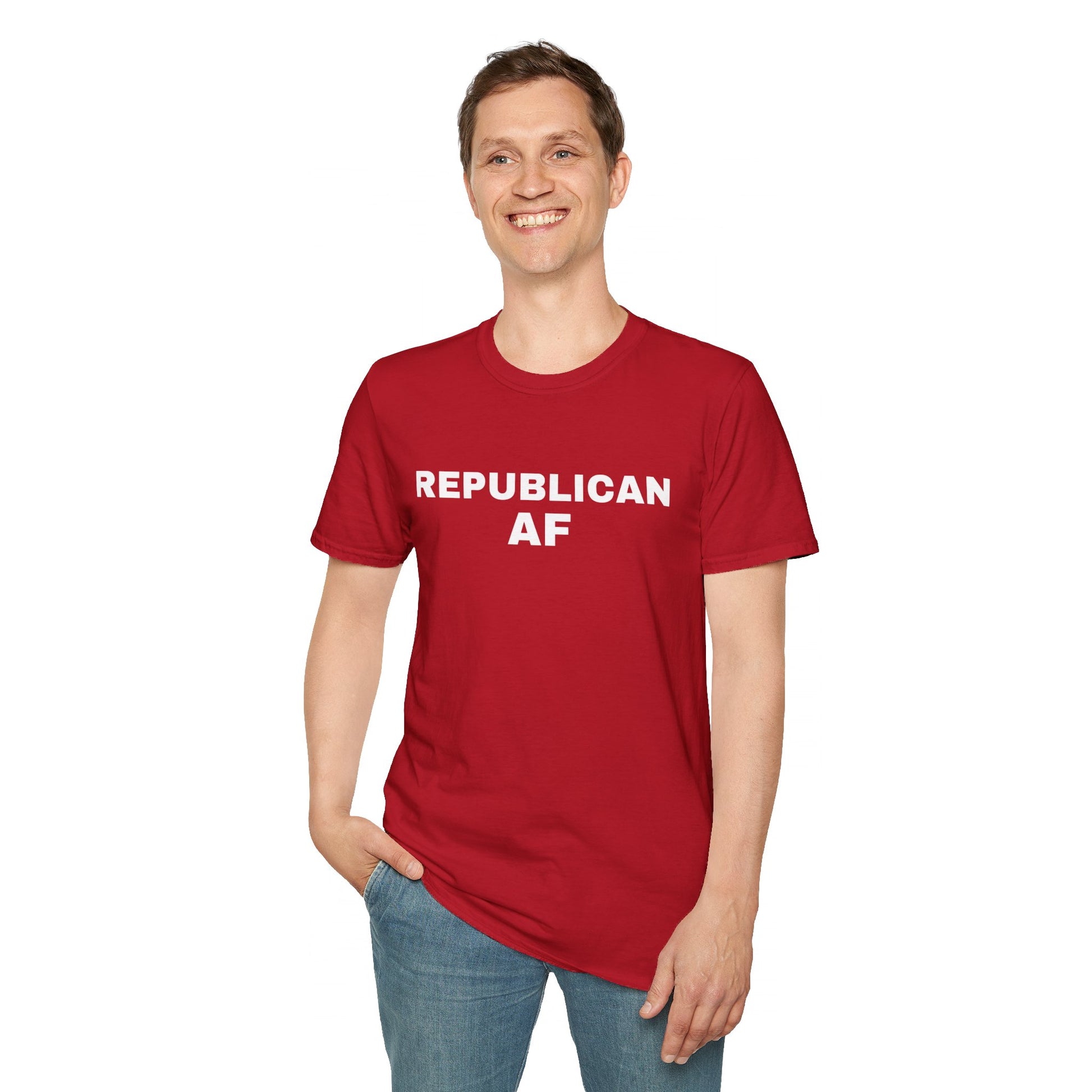 Republican AF Men's Tshirt (White Logo) - Sweet Baby Jeez Teez