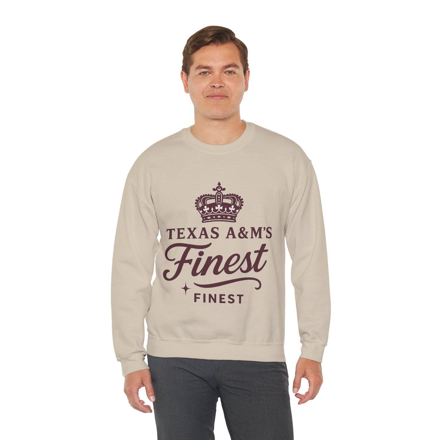 Texas A&M's Finest Crewneck Unisex Sweatshirt (Logo 1) - Sweet Baby Jeez Teez
