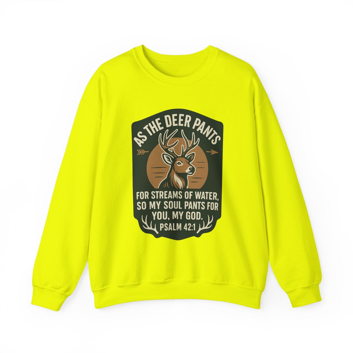 Psalm 42:1 "As the Deer" Bible Verse Cozy Sweatshirt