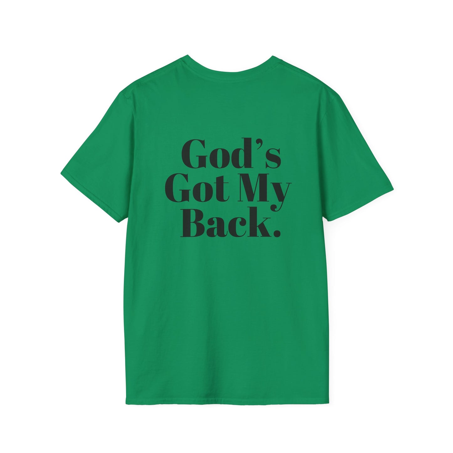 God's Got My Back Men's Tshirt (Black Logo) - Sweet Baby Jeez Teez