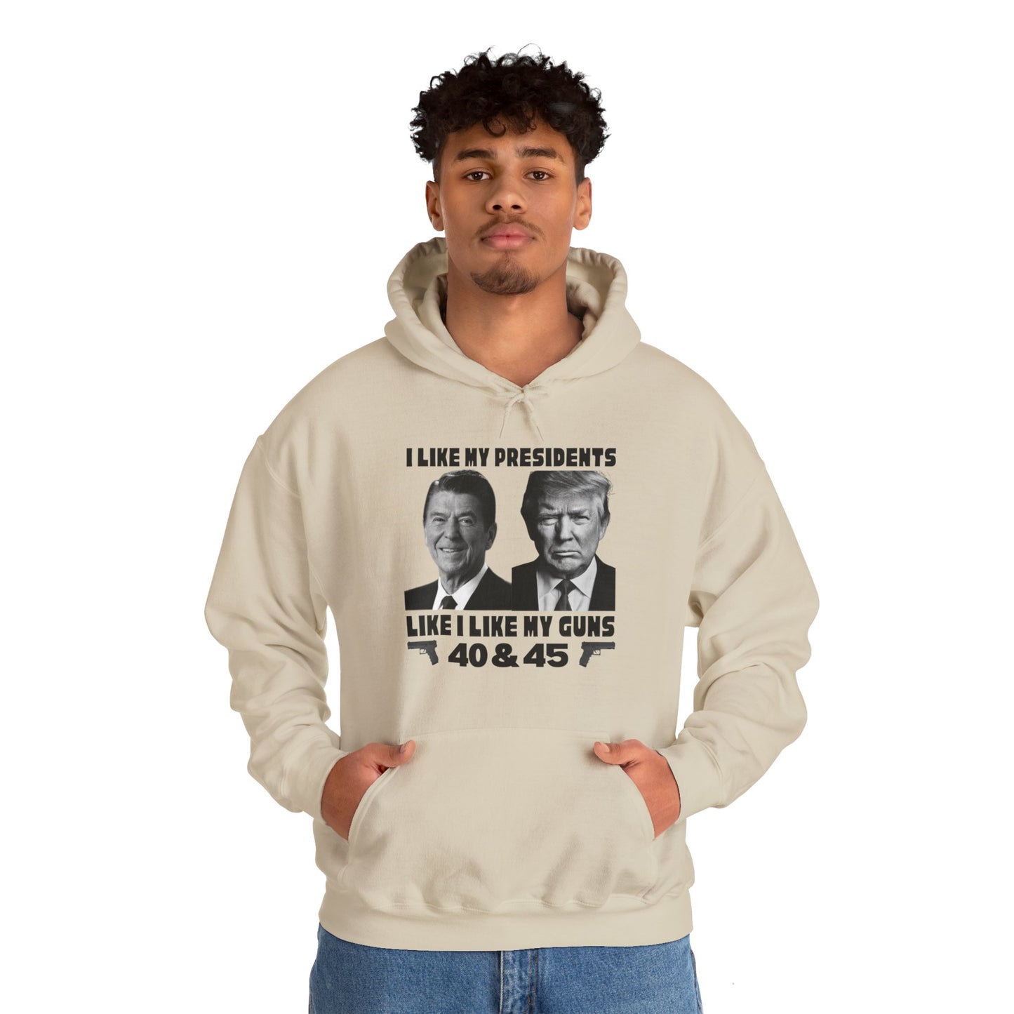 I Like My Presidents Men's Hoodie (Black Logo) - Sweet Baby Jeez Teez
