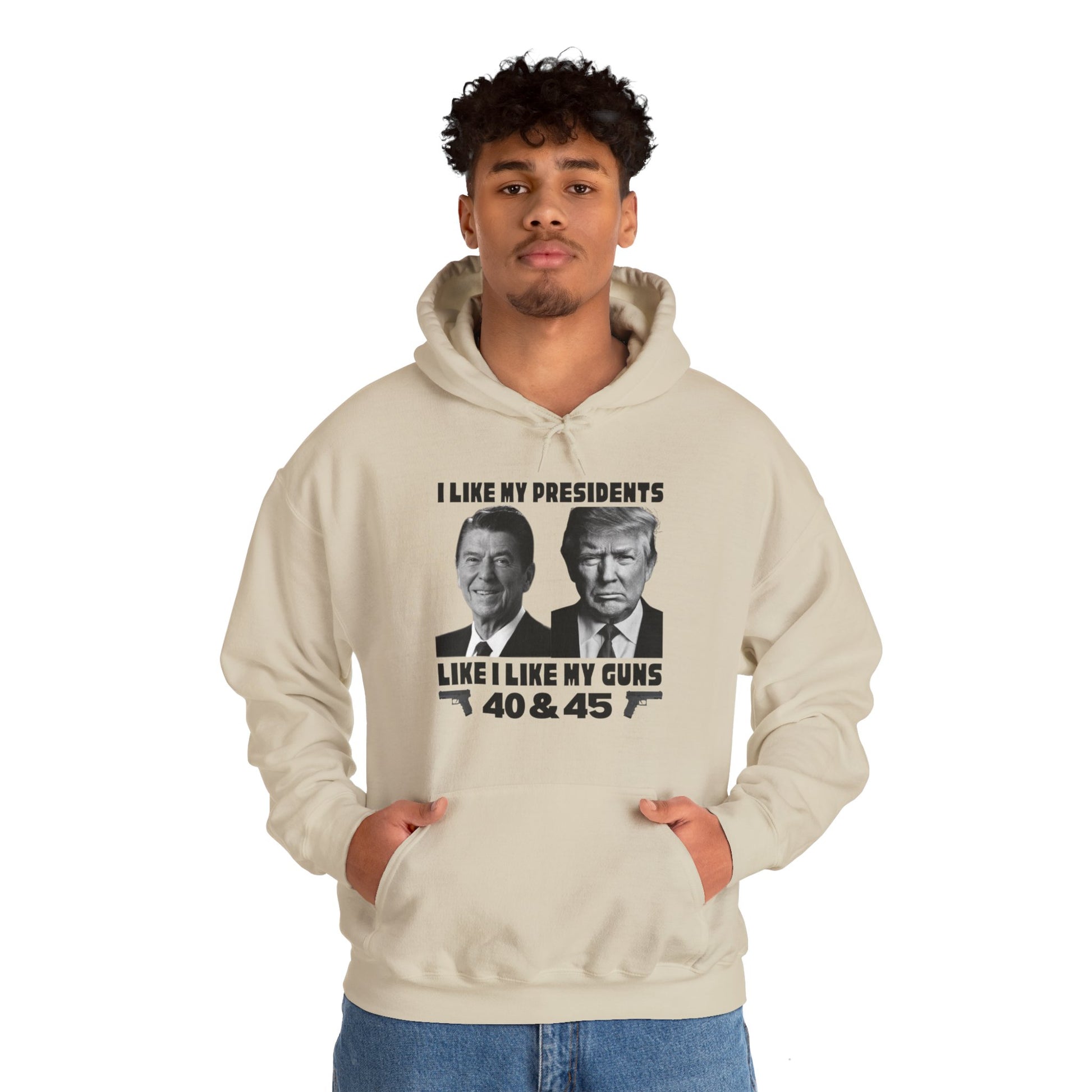 I Like My Presidents Men's Hoodie (Black Logo) - Sweet Baby Jeez Teez