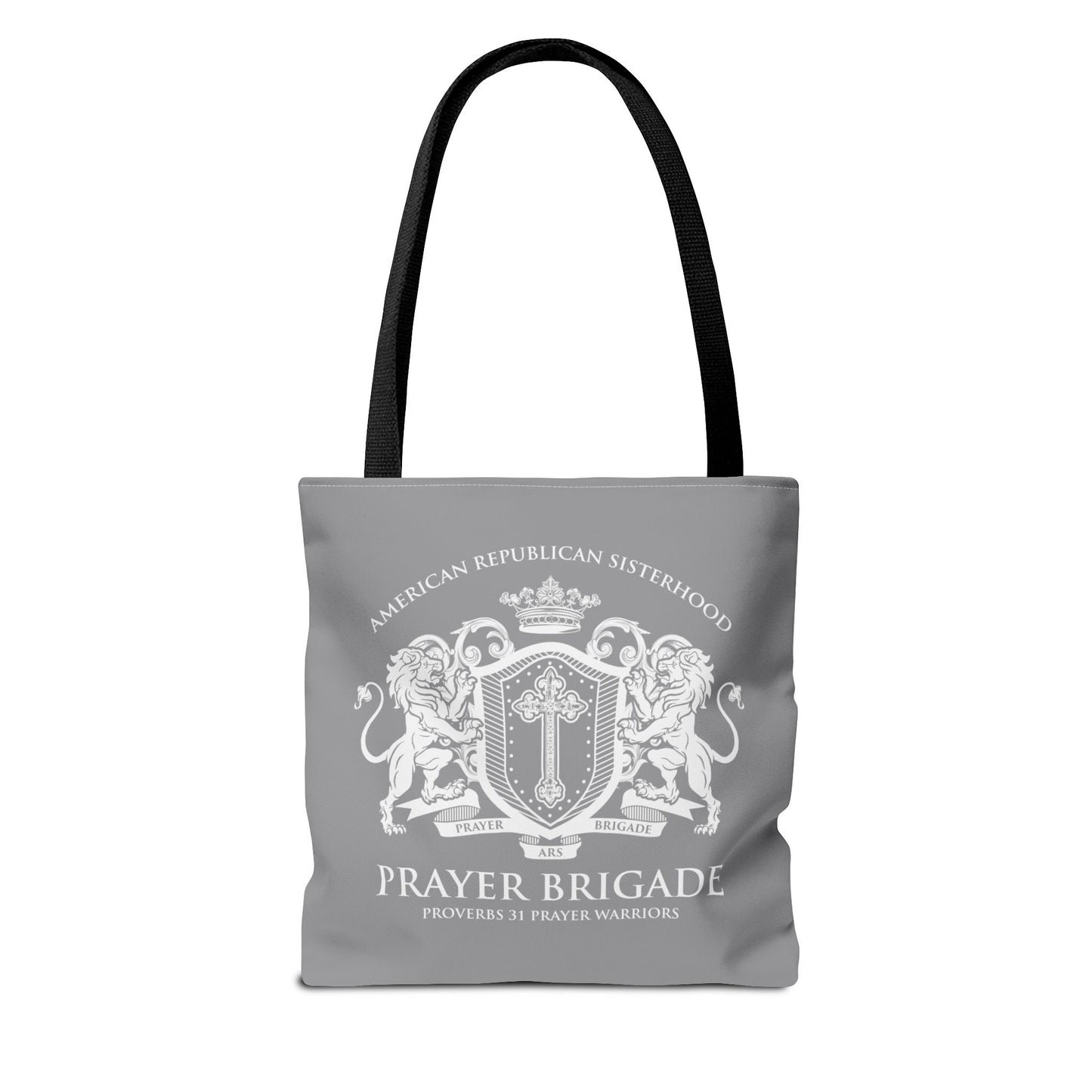ARS Prayer Brigade Tote Bag (Light Gray with Light Gray Logo)