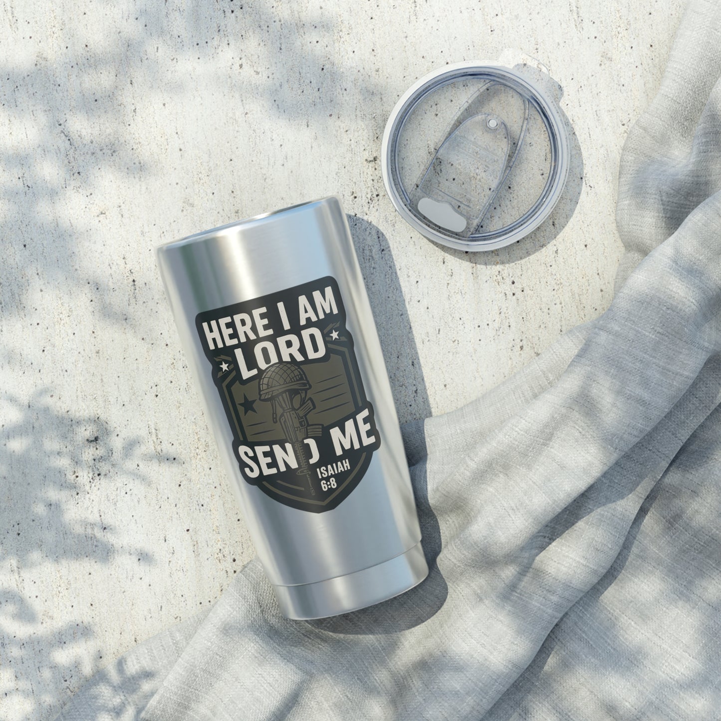 "Here I Am Lord Send Me" Christian 20oz Stainless Steel Faith-Based Mug