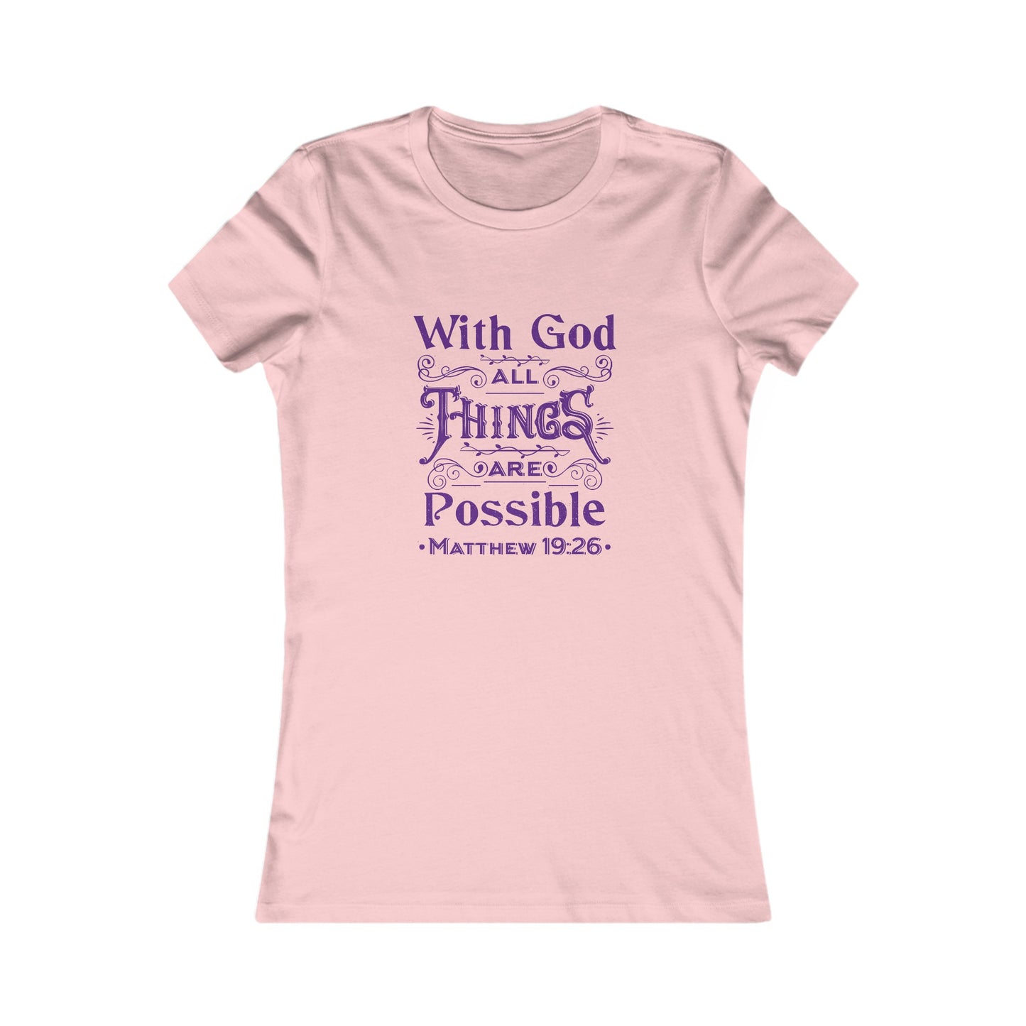 All Things Womens Fitted Tshirt (Purple Logo) - Sweet Baby Jeez Teez