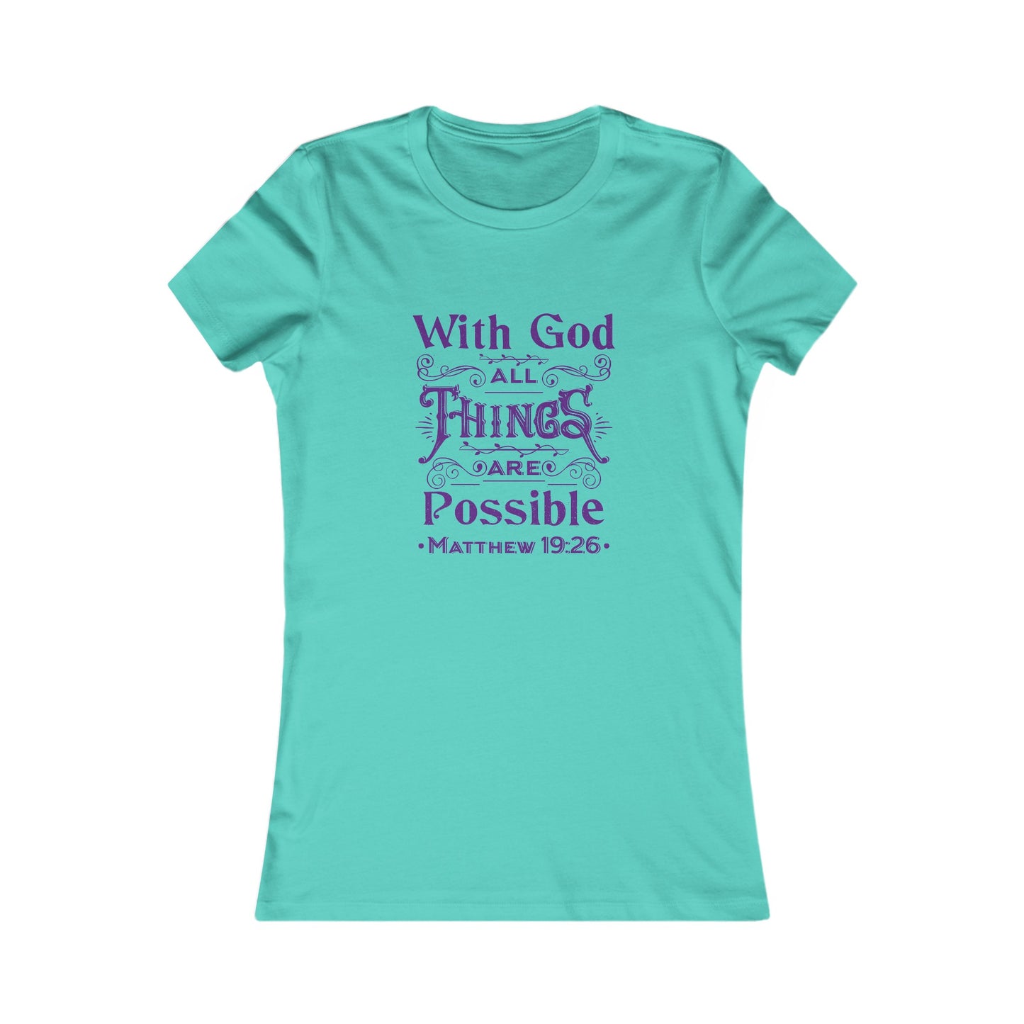 All Things Womens Fitted Tshirt (Purple Logo) - Sweet Baby Jeez Teez