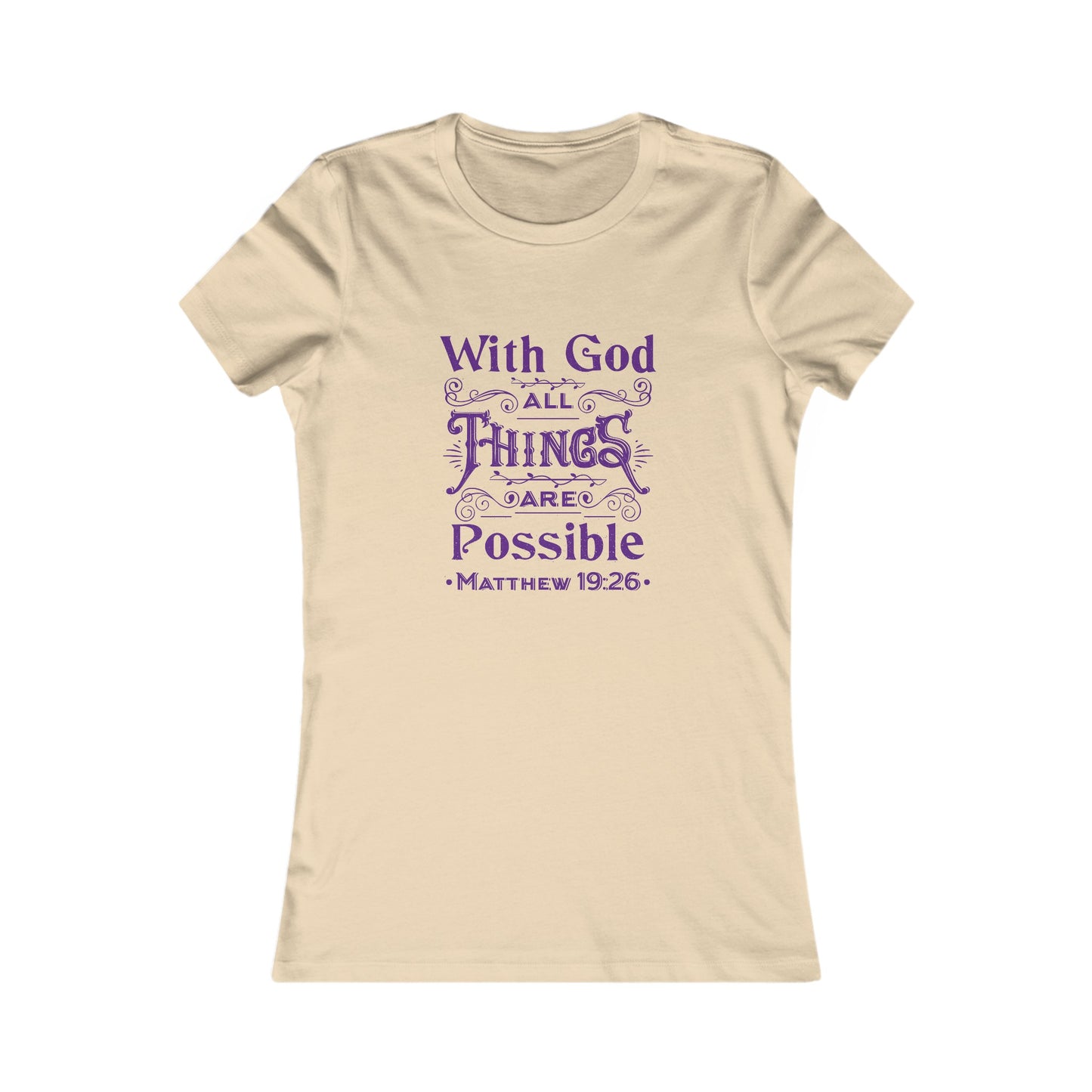 All Things Womens Fitted Tshirt (Purple Logo) - Sweet Baby Jeez Teez
