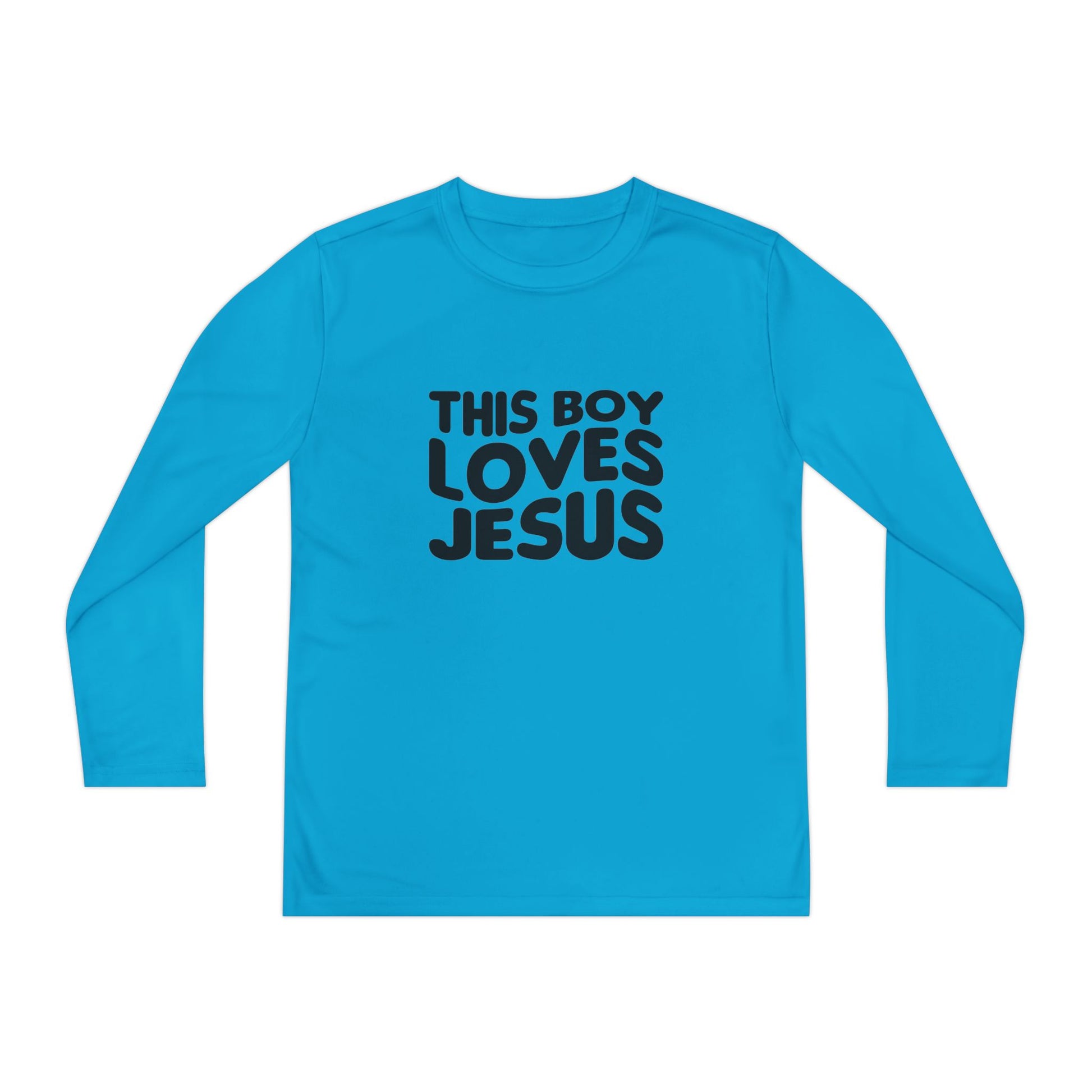 This Boy Loves Jesus Youth Long Sleeve Tshirt - Sweet Baby Jeez Teez