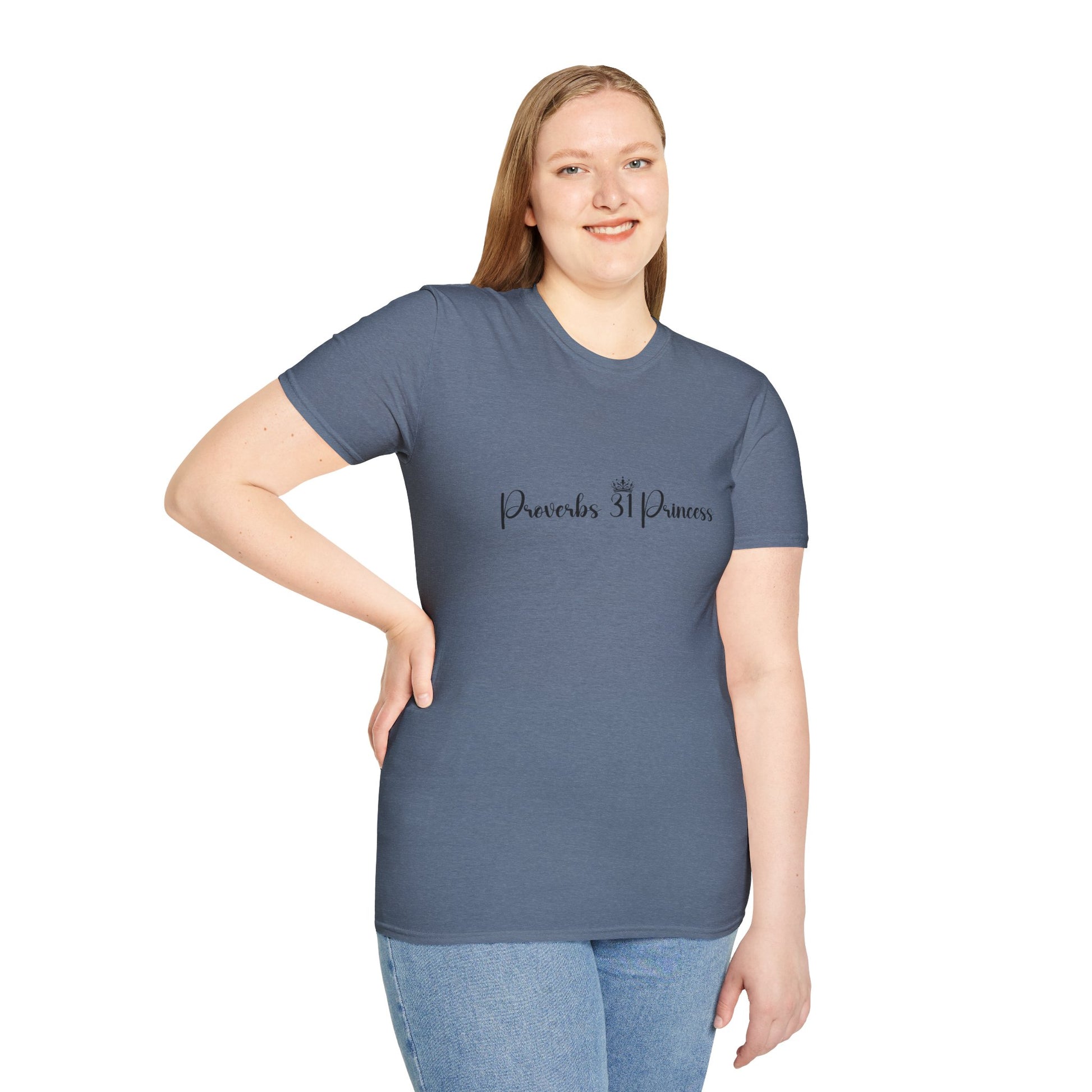Proverbs 31 Princess Women's Relaxed/Plus Tshirt (Black Logo) - Sweet Baby Jeez Teez