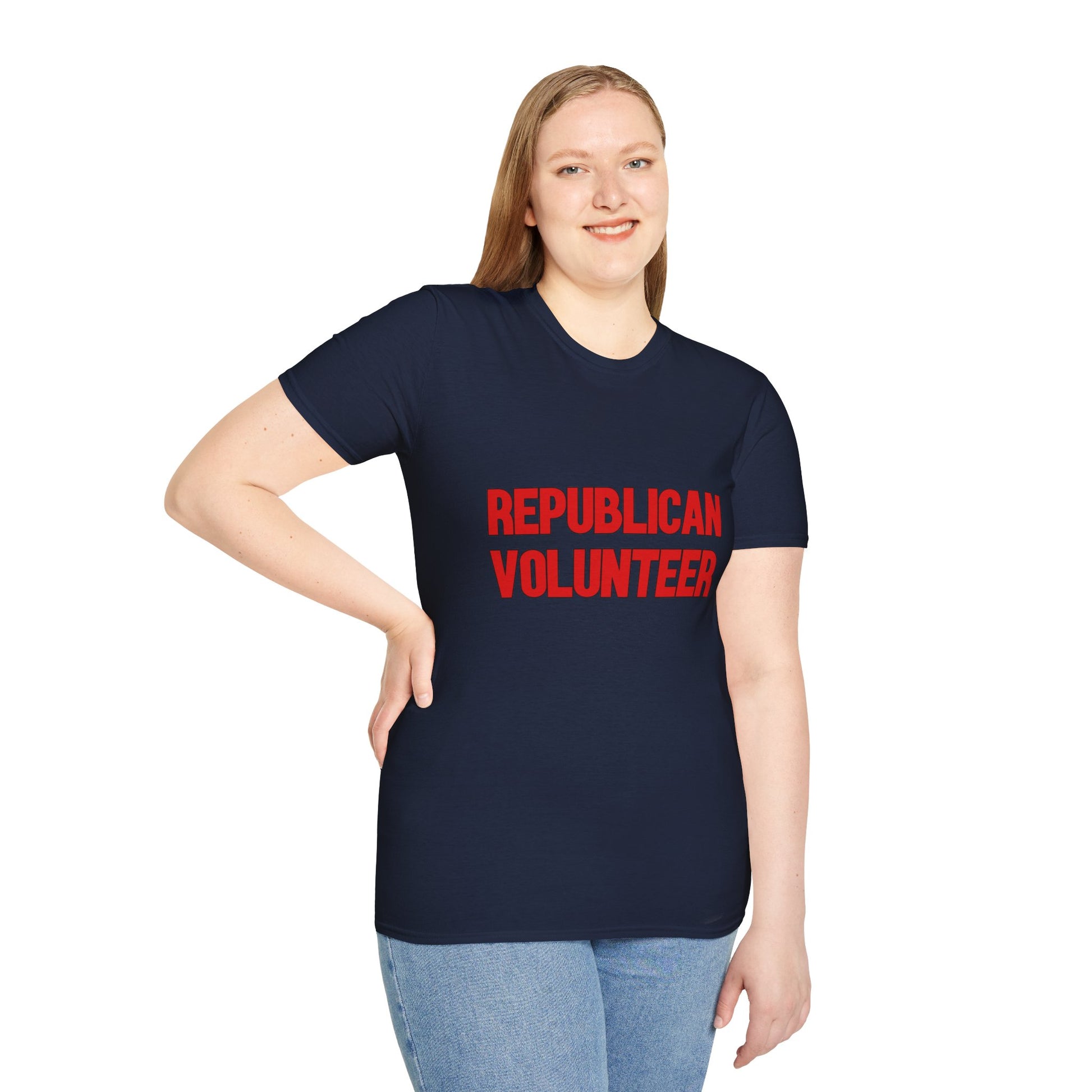 Republican Volunteer Unisex Tshirt (Red Logo) - Sweet Baby Jeez Teez