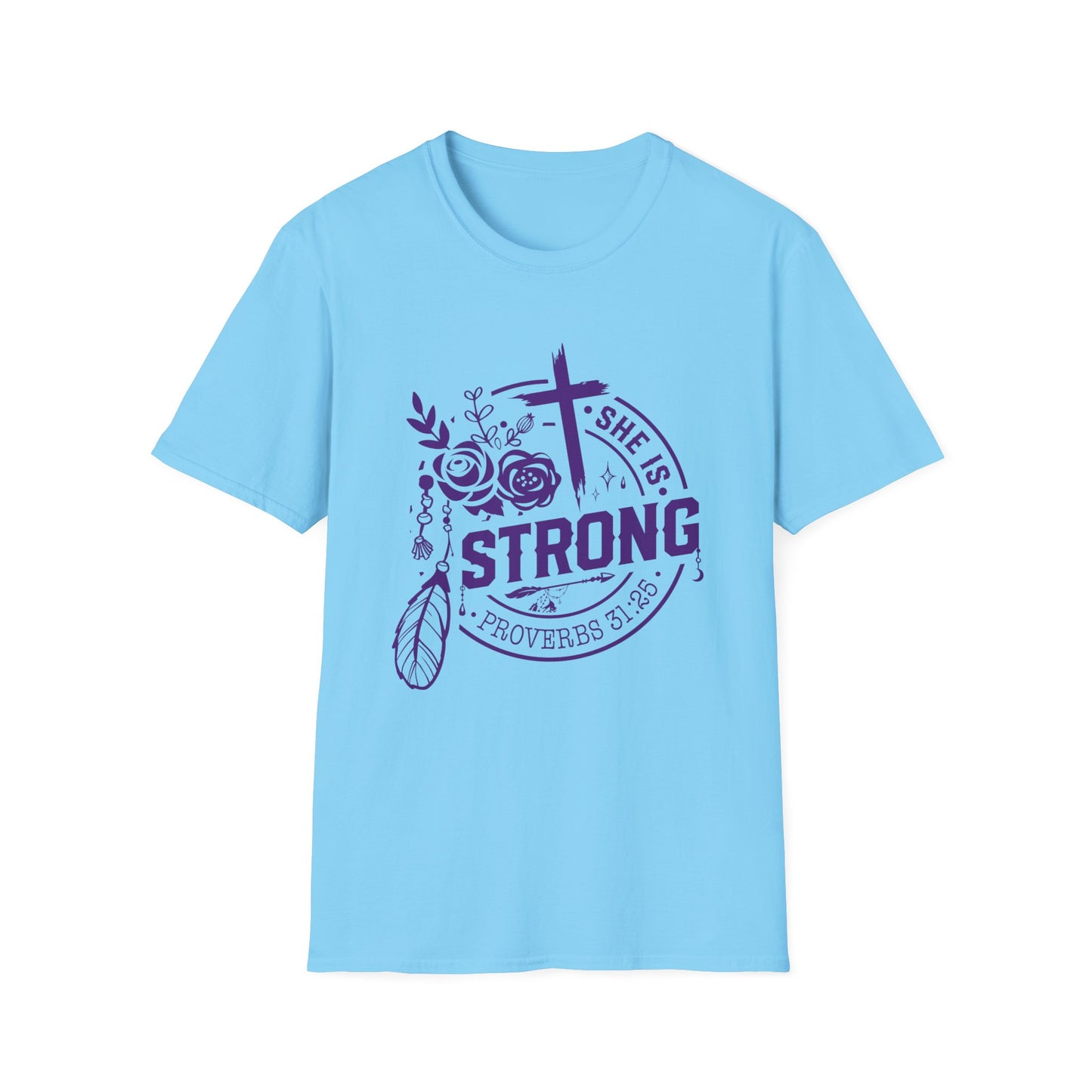 "She is Strong" Proverbs 31:25 Bible Verse Women's Relaxed Tshirt