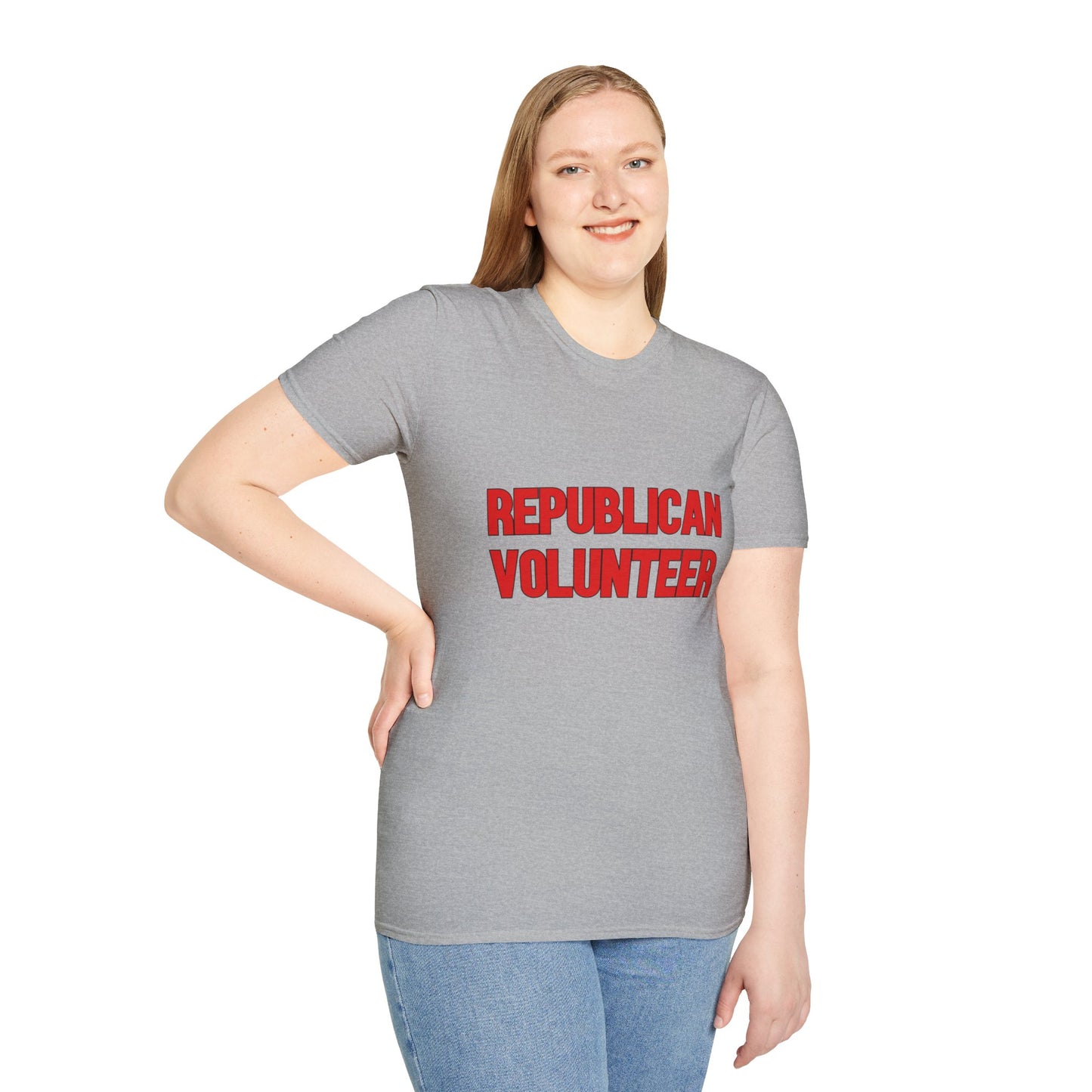 Republican Volunteer Unisex Tshirt (Red Logo) - Sweet Baby Jeez Teez