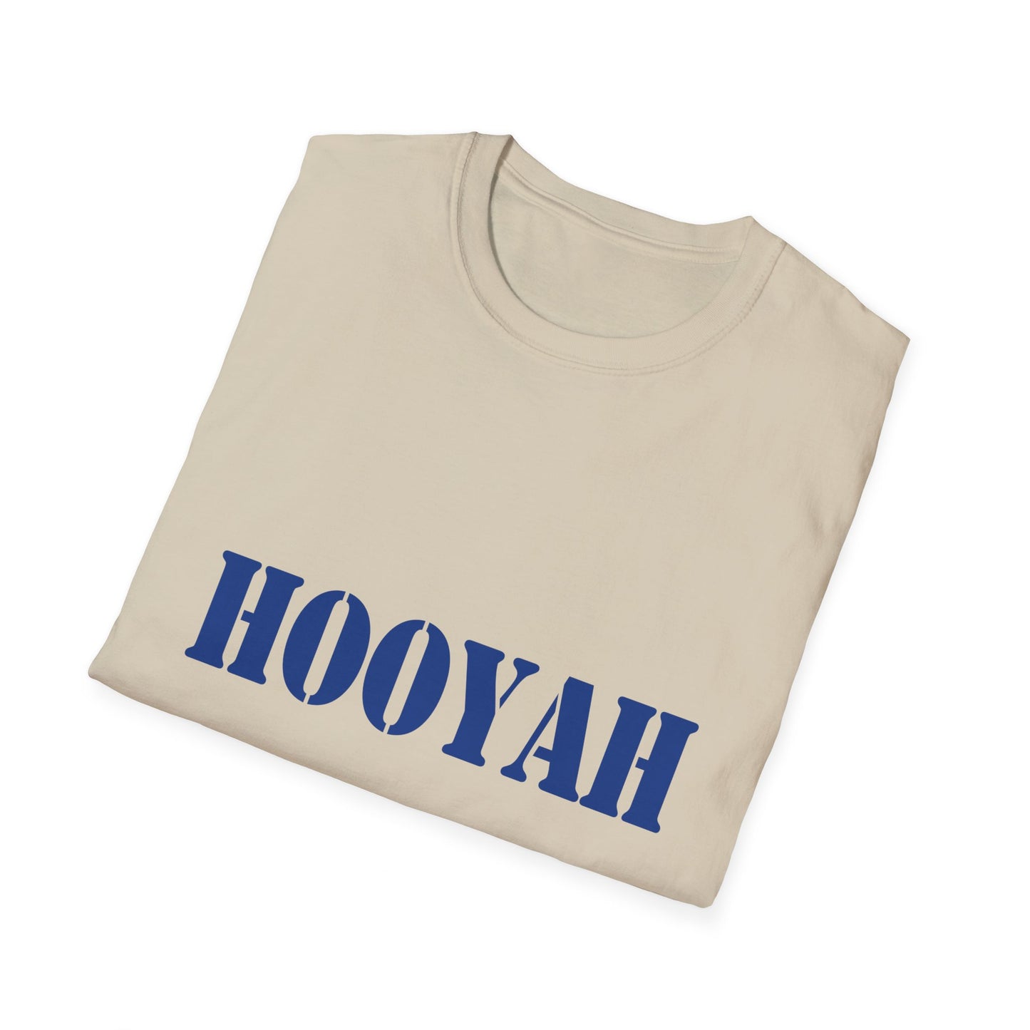 HOOYAH (Navy) Unisex Tshirt (MM Blue Logo) - Sweet Baby Jeez Teez