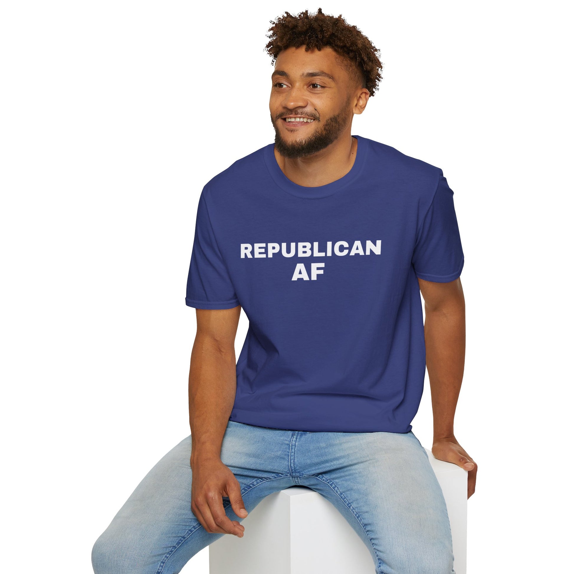 Republican AF Men's Tshirt (White Logo) - Sweet Baby Jeez Teez