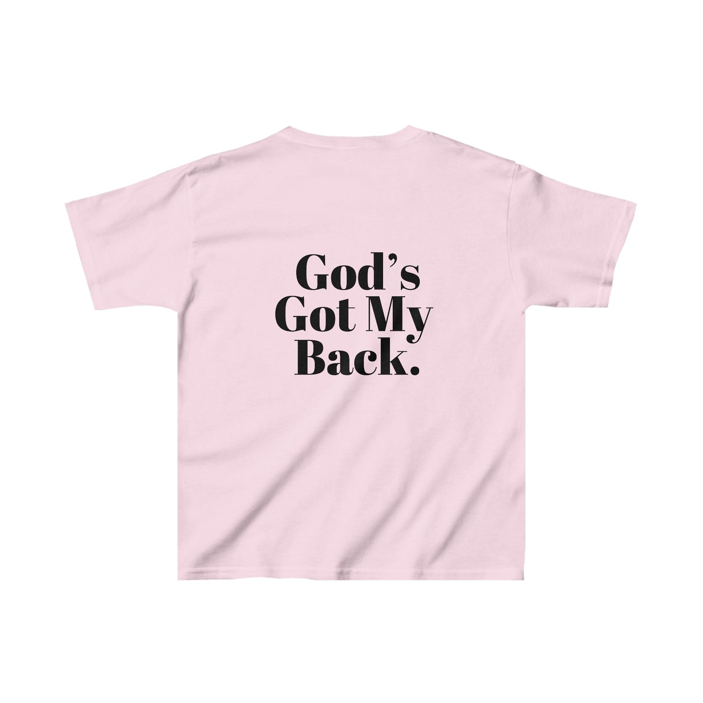 God's Got My Back Girls Tshirt (Black Logo) - Sweet Baby Jeez Teez