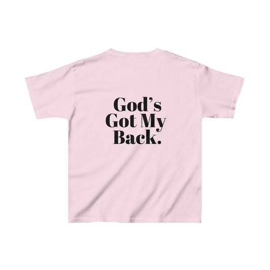 God's Got My Back Girls Tshirt (Black Logo) - Sweet Baby Jeez Teez