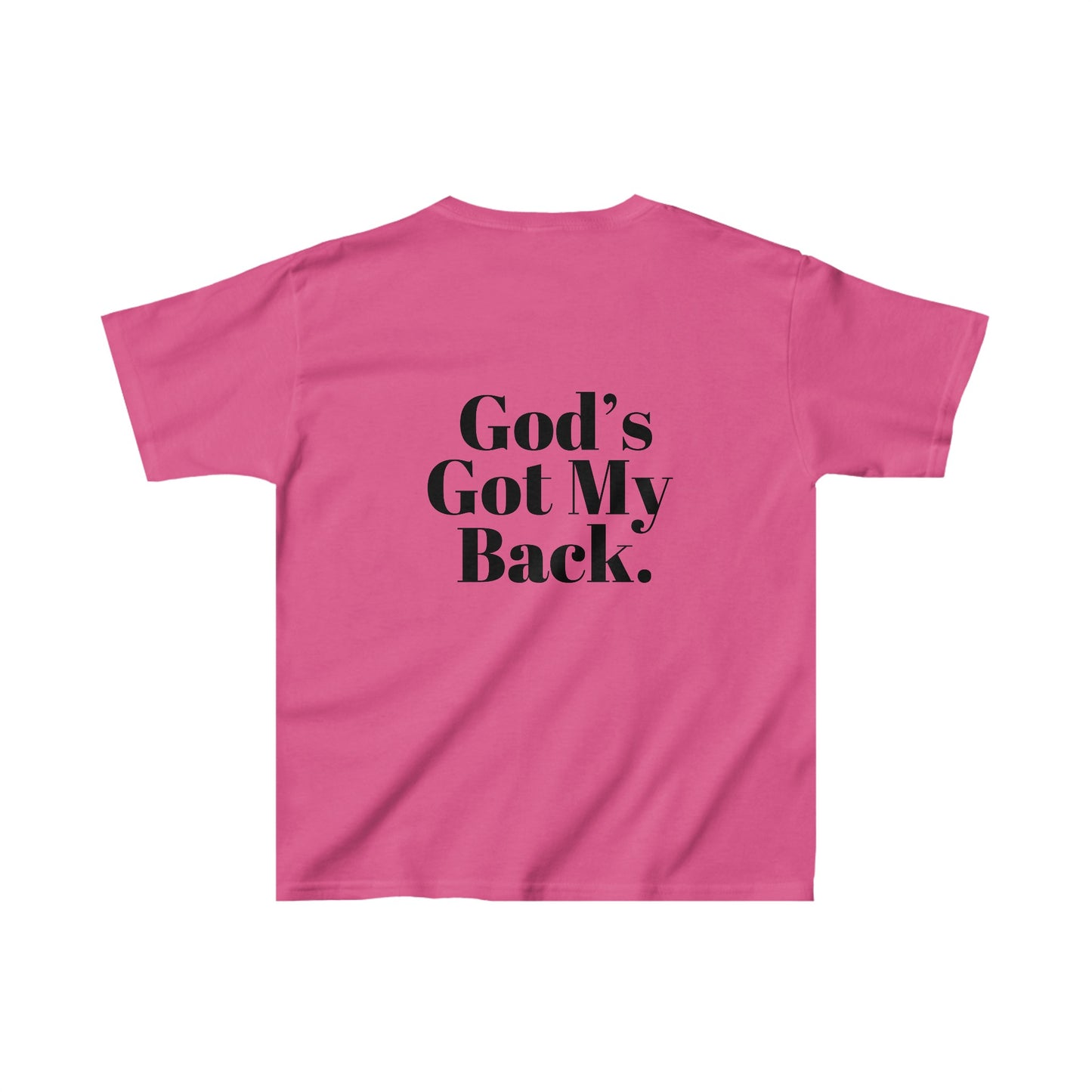 God's Got My Back Girls Tshirt (Black Logo) - Sweet Baby Jeez Teez