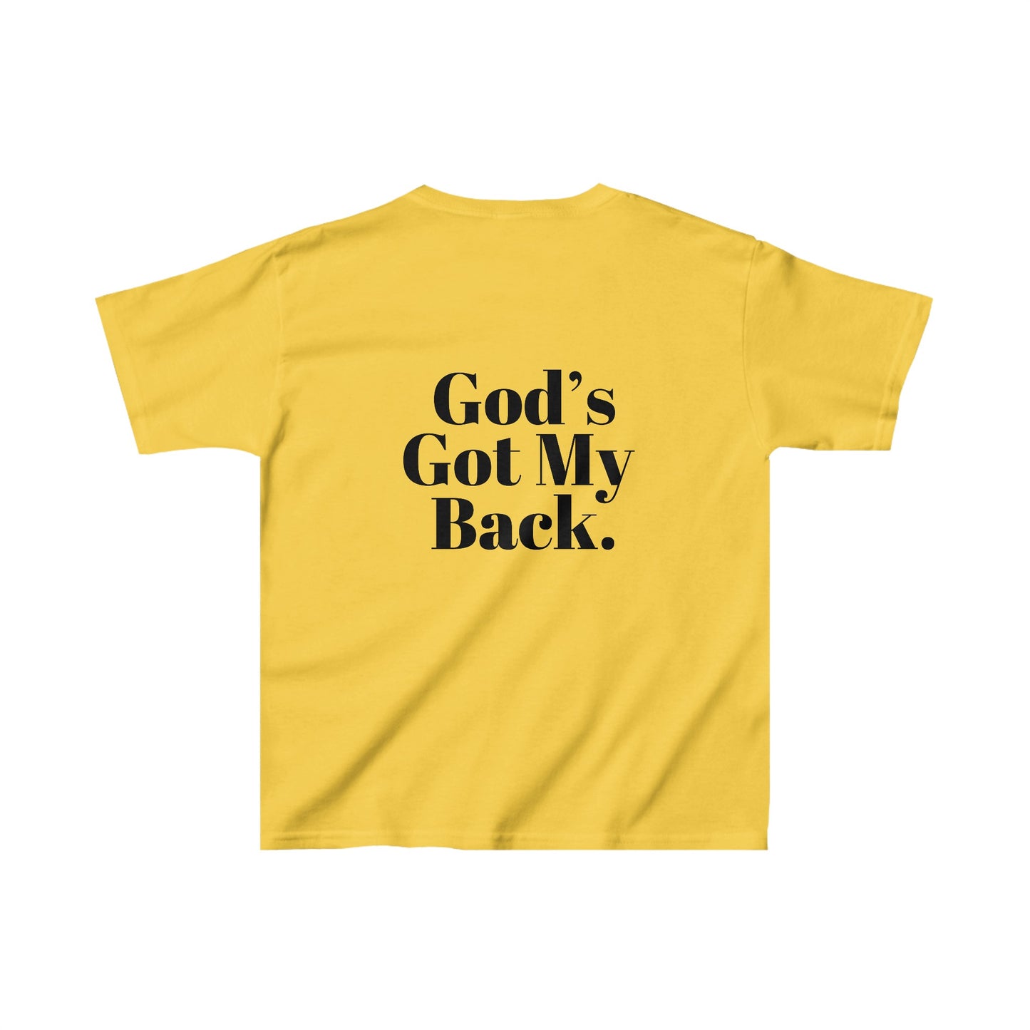 God's Got My Back Girls Tshirt (Black Logo) - Sweet Baby Jeez Teez