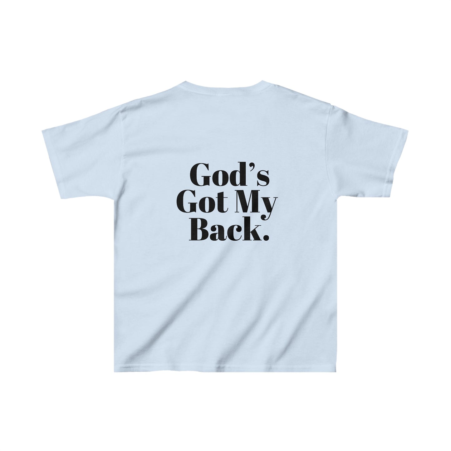 God's Got My Back Girls Tshirt (Black Logo) - Sweet Baby Jeez Teez
