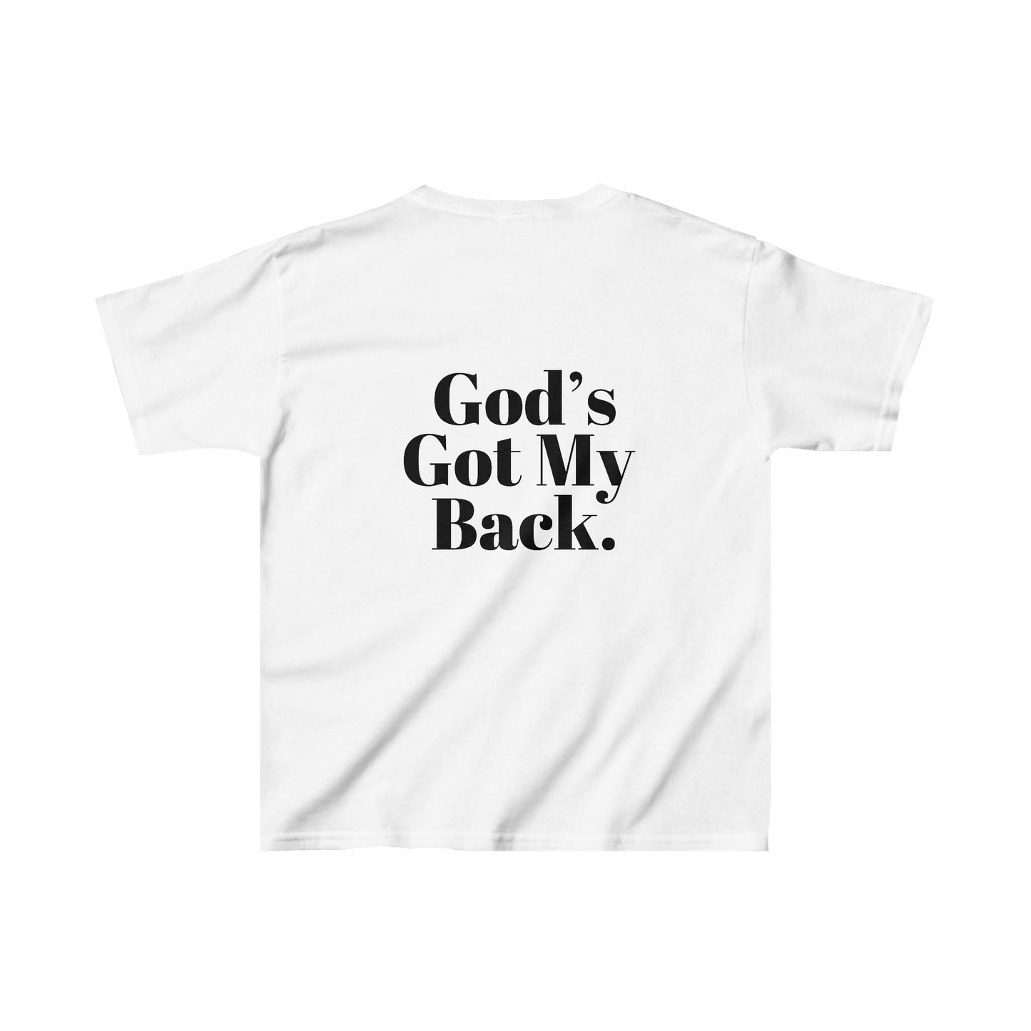 God's Got My Back Girls Tshirt (Black Logo) - Sweet Baby Jeez Teez