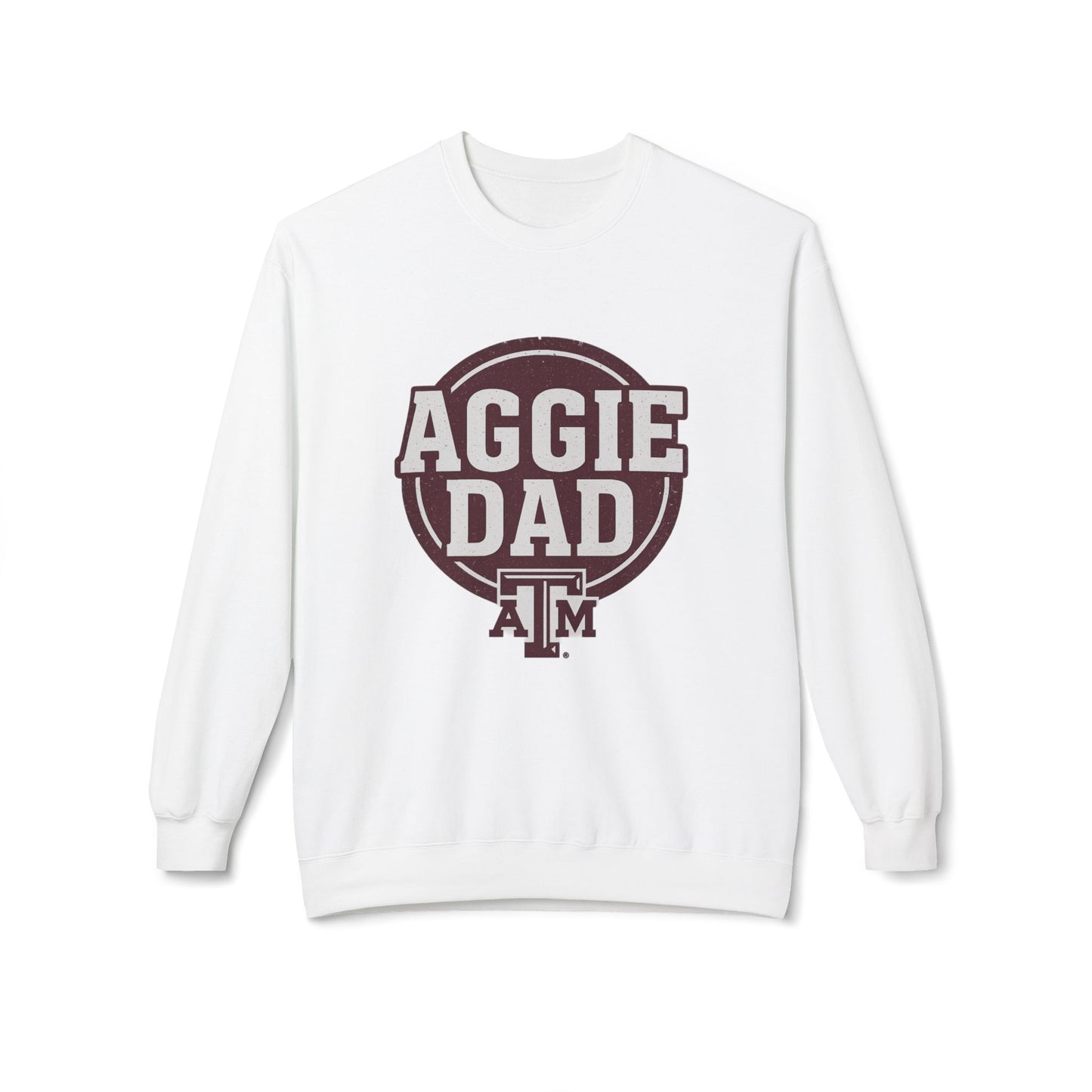 Aggie Dad Texas A&M Midweight Fleece Crewneck Sweatshirt - Sweet Baby Jeez Teez