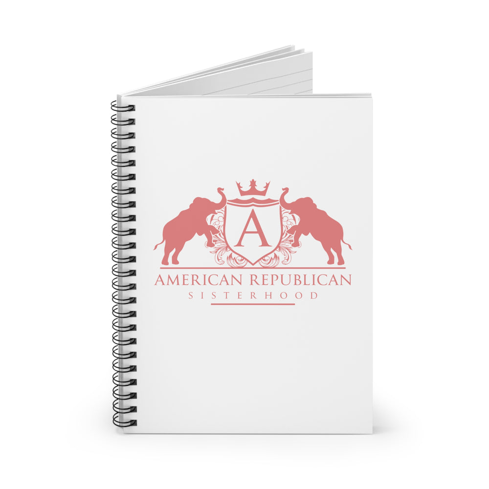 ARS Ruled Spiral Notebook (White with Coral Logo)