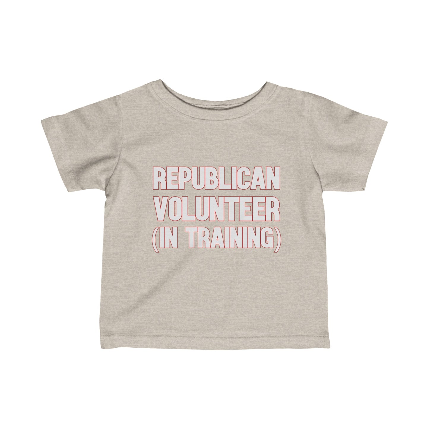 Republican Volunteer in Training Toddler Tshirt (White/Red Logo) - Sweet Baby Jeez Teez