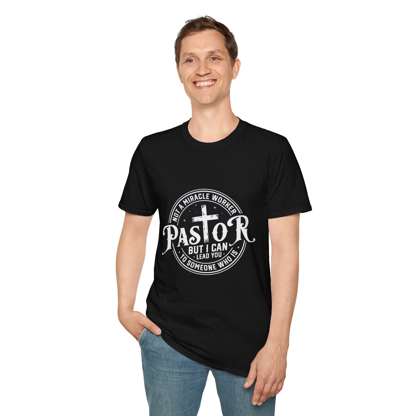Pastor Men's Tshirt (White Logo) - Sweet Baby Jeez Teez