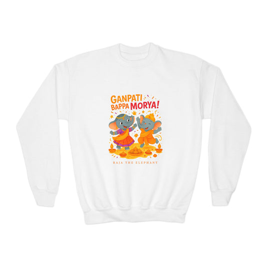 Ganpati Bappa Morya Girls Sweatshirt - Raja the Elephant