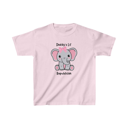 Daddy's Lil Republican Girls Tshirt (Pink and Gray Logo) - Sweet Baby Jeez Teez