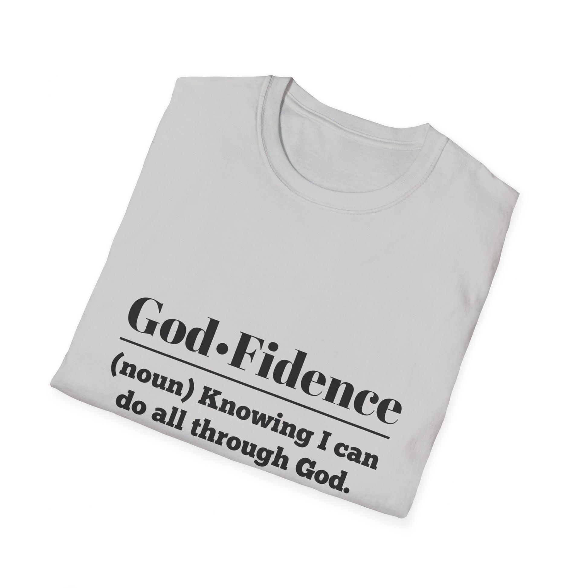 God-Fidence Men's Tshirt (Black Logo) - Sweet Baby Jeez Teez