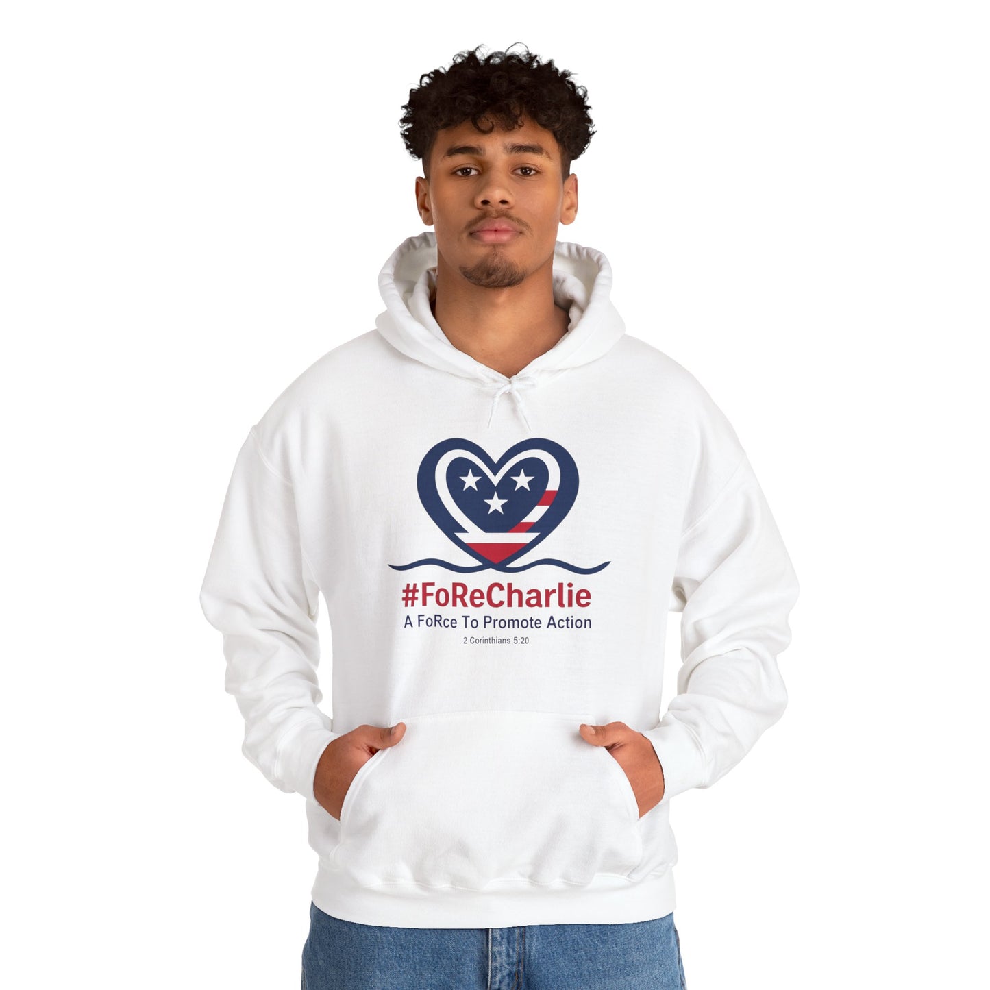 "FoRe Charlie" Ambassador Pageant Memorial Unisex Hoodie for Charlie Kirk (Heart Logo)