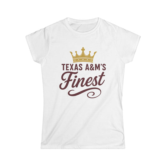 Texas A&M's Finest Women's Softstyle Tee - Sweet Baby Jeez Teez