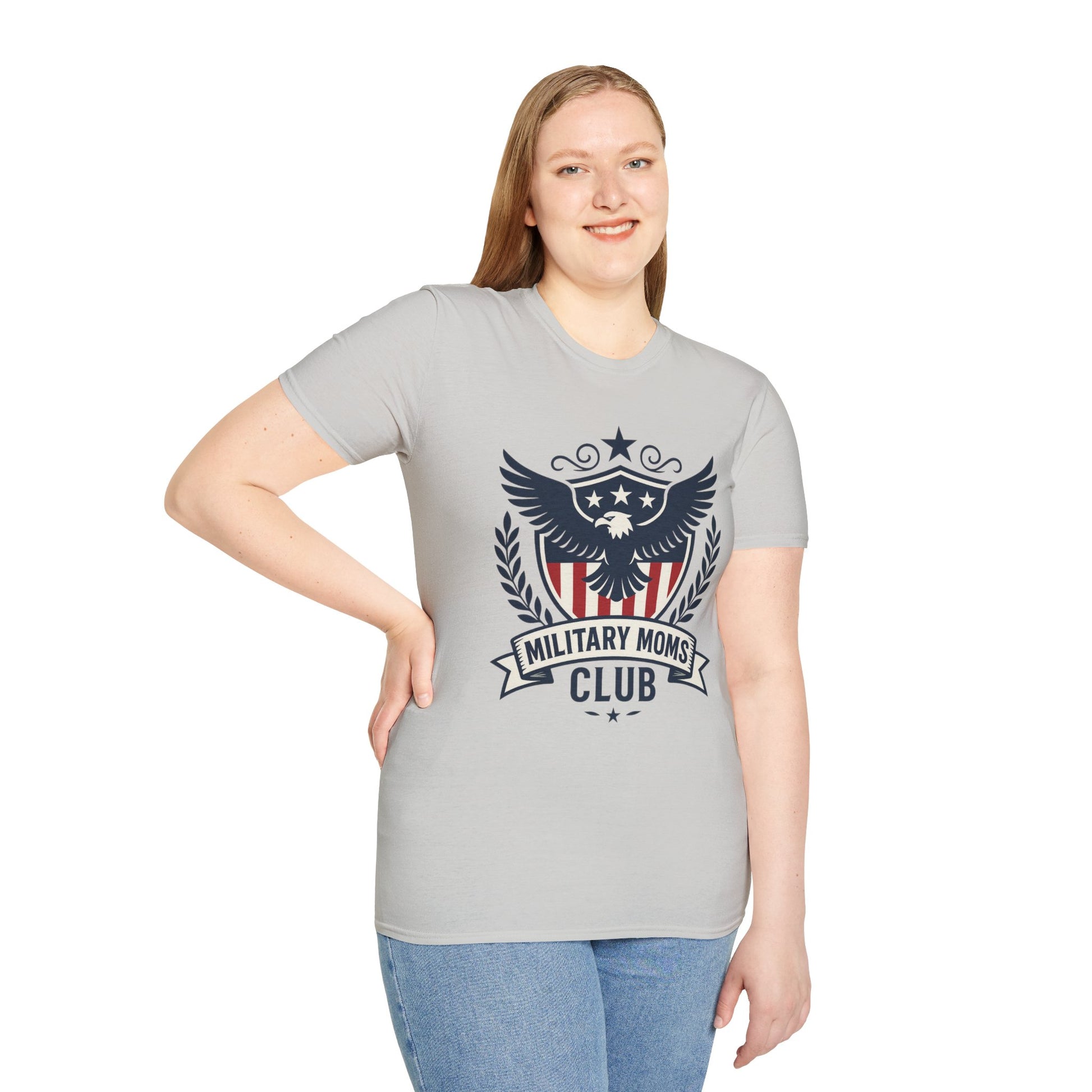 Military Moms Club Women's Relaxed Tshirt (Crest Logo) - Sweet Baby Jeez Teez